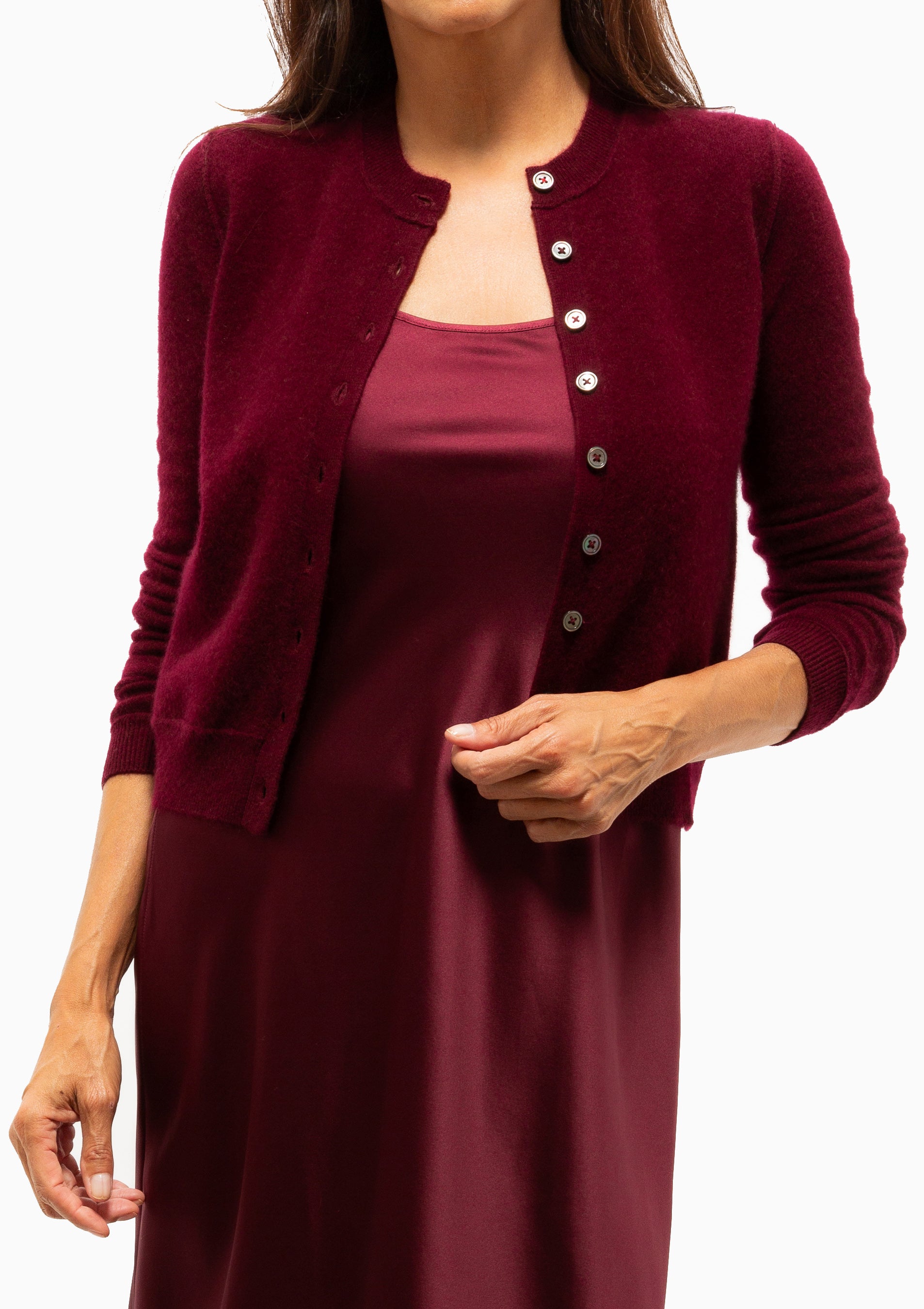 Mini Royal Cardigan | Bordeaux