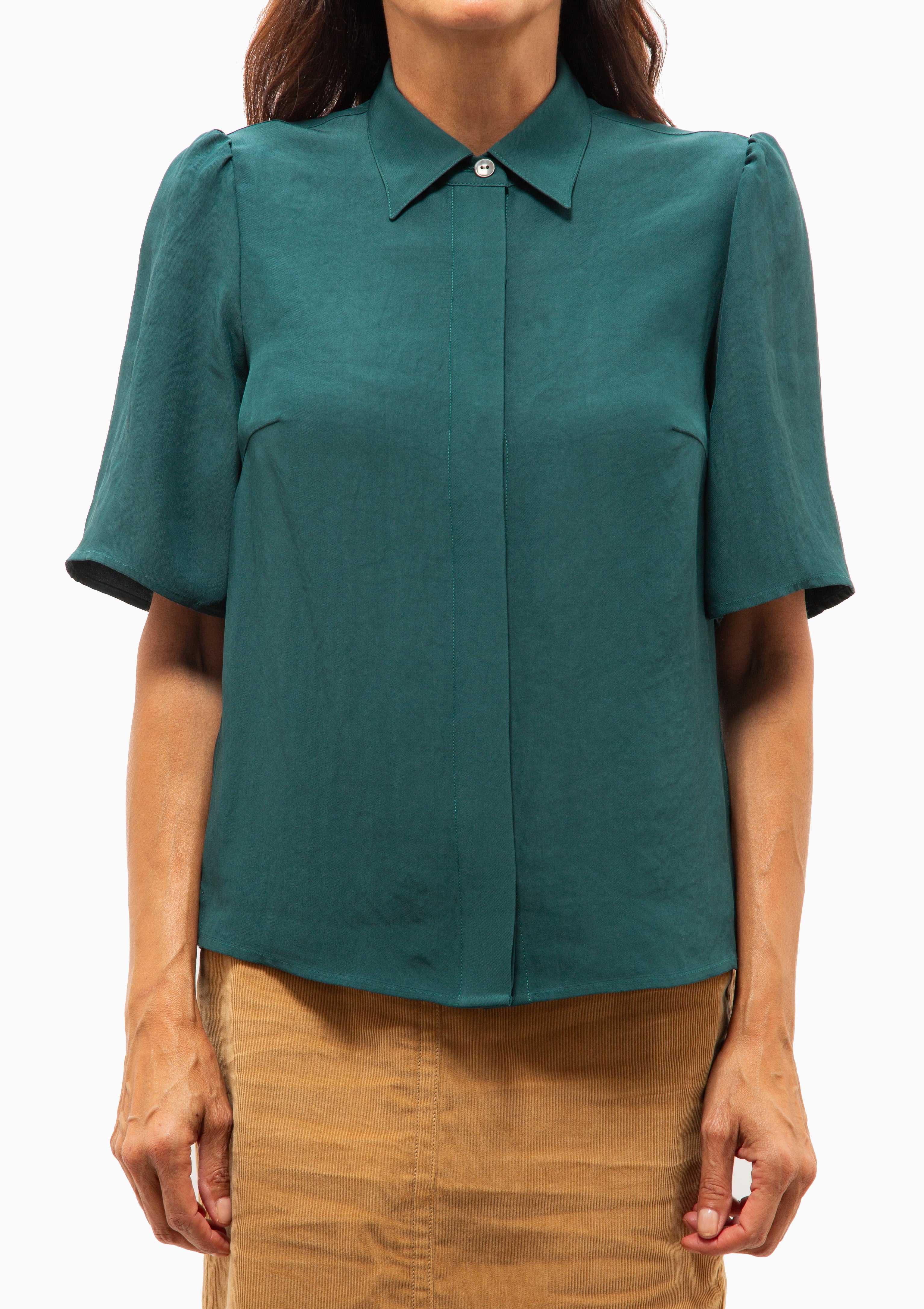 Bell Sleeve Blouse | Emerald
