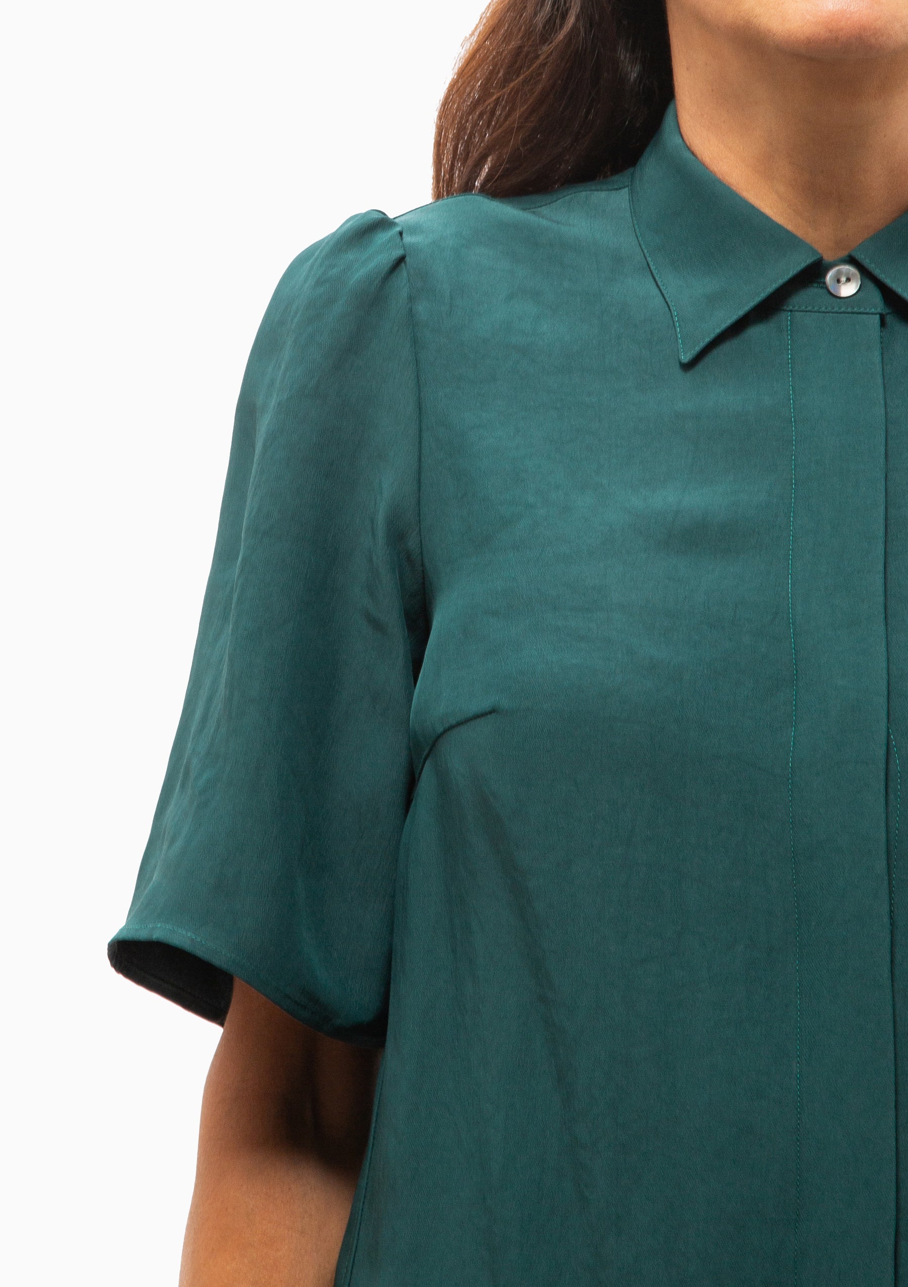Bell Sleeve Blouse | Emerald