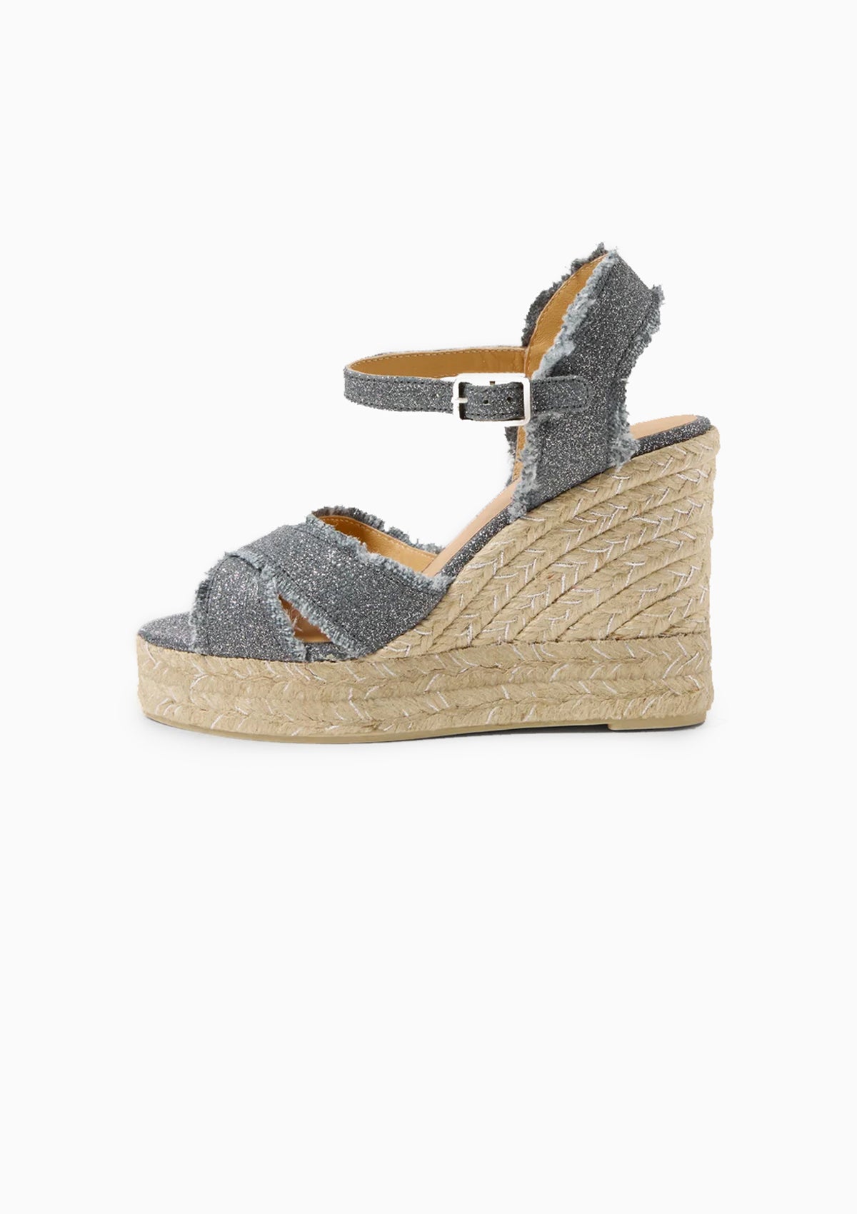 Bromelia Canvas Wedge 4" | Gris Oscuro/Plata
