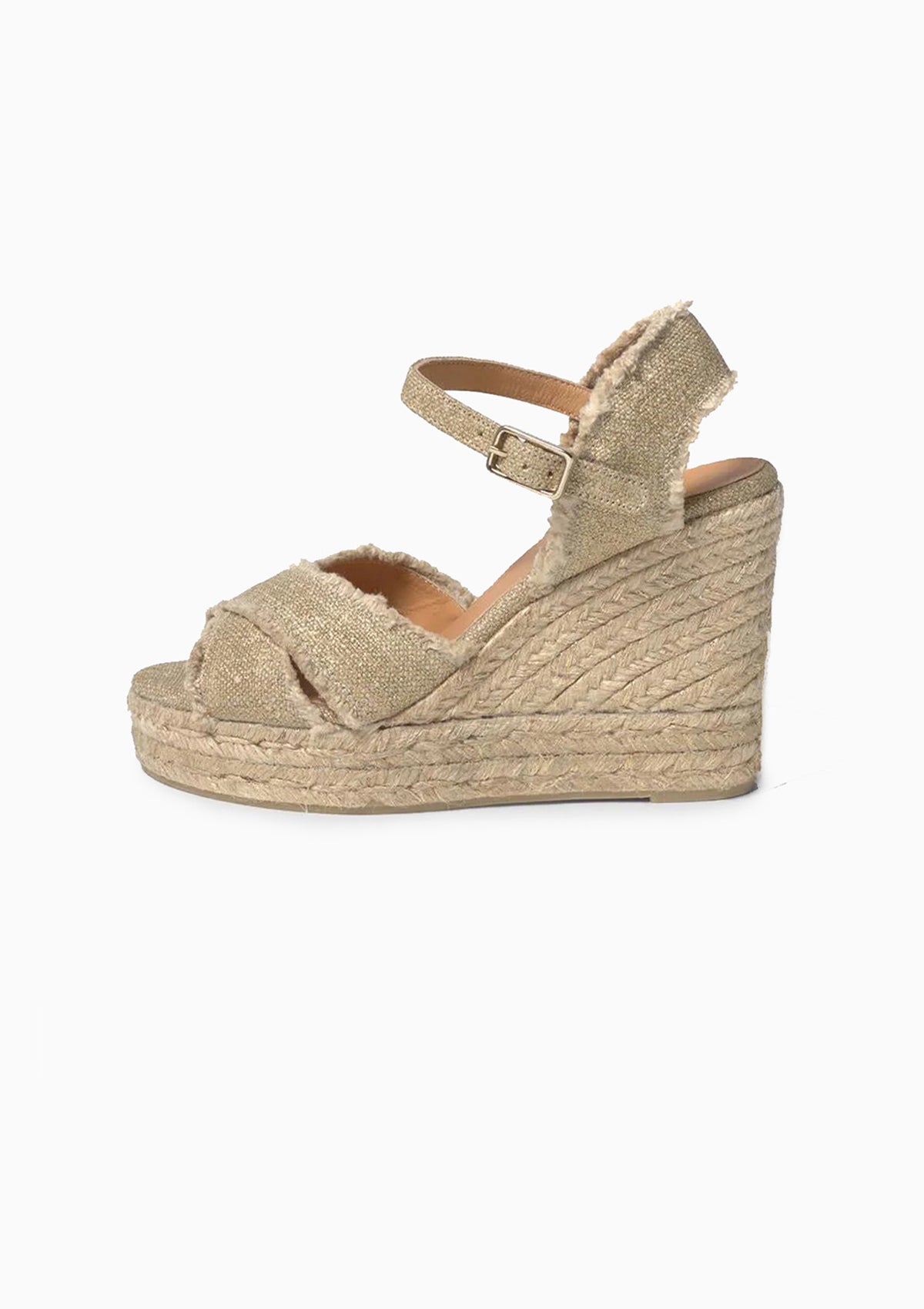 Bromelia Canvas Wedge 4" | Oro Claro