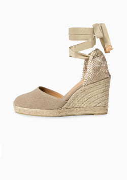 Carina Canvas Wedge 3.5" | Tostado