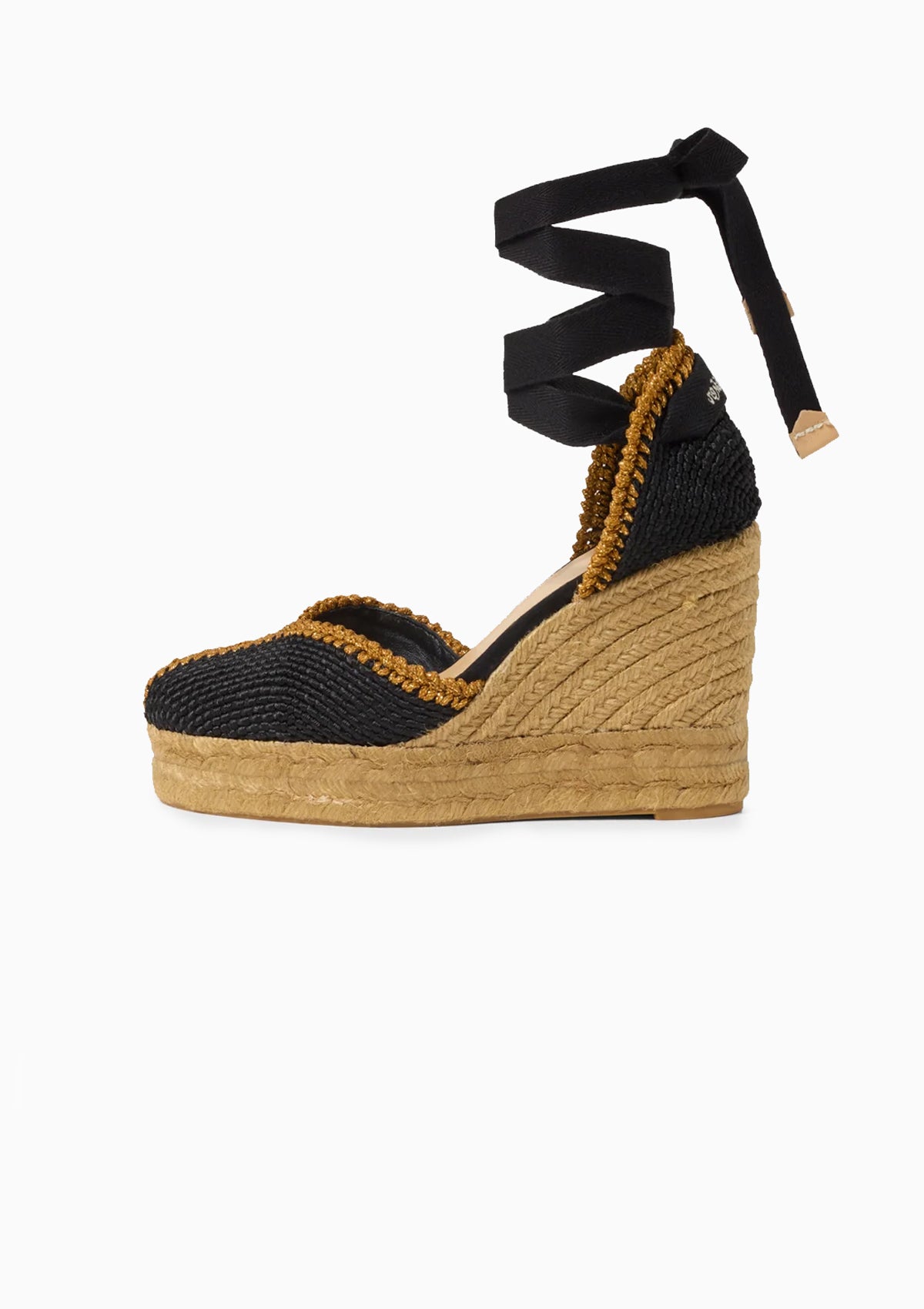 Coeur Stitched Wedge 4" | Negro