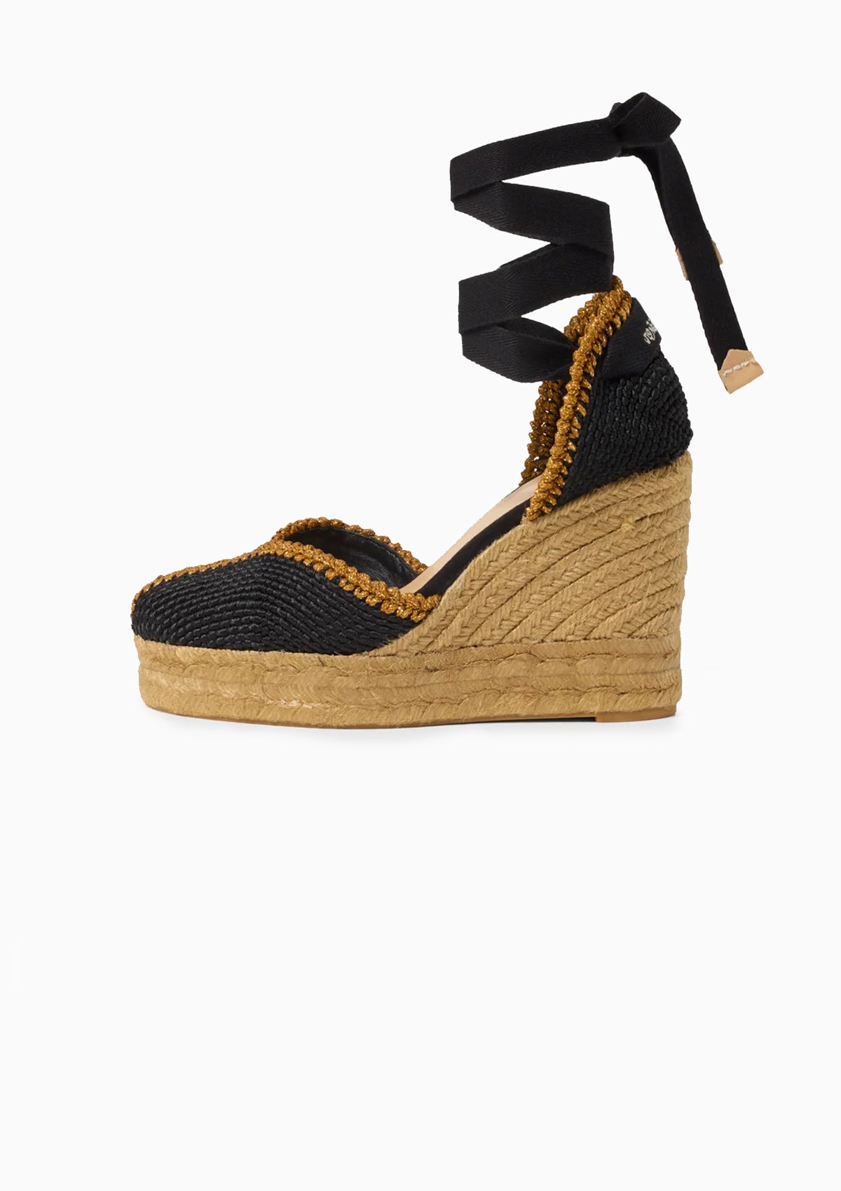 Coeur Stitched Wedge 4" | Negro