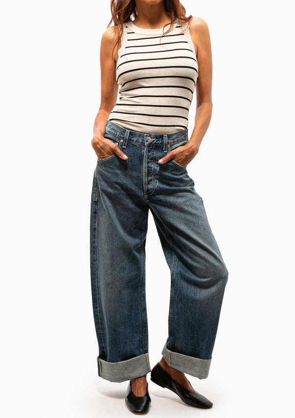 Ayla Baggy Cuffed Crop | Brielle