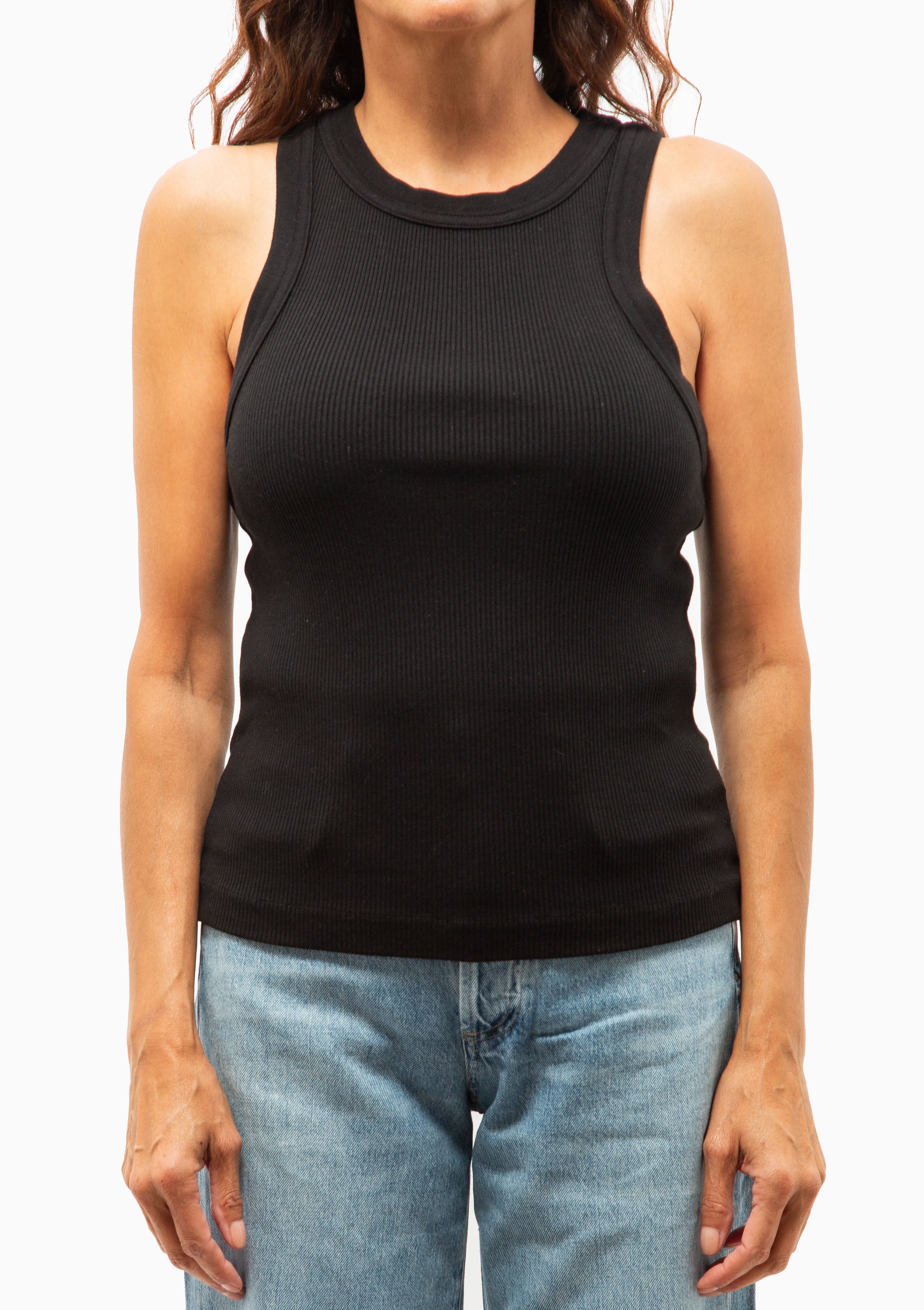 Isabel Rib Tank | Black