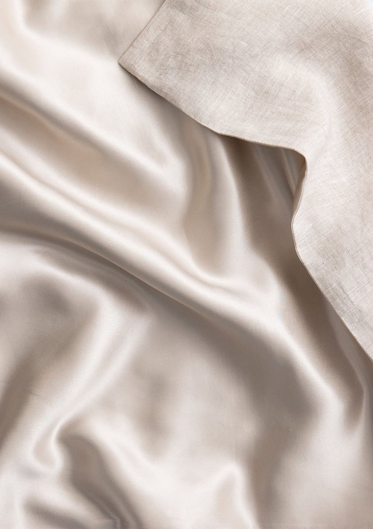 Silk Linen Flip King Single Pillowcase | Natural