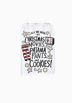 Christmas Movies Pajama Pants Kitchen Towel