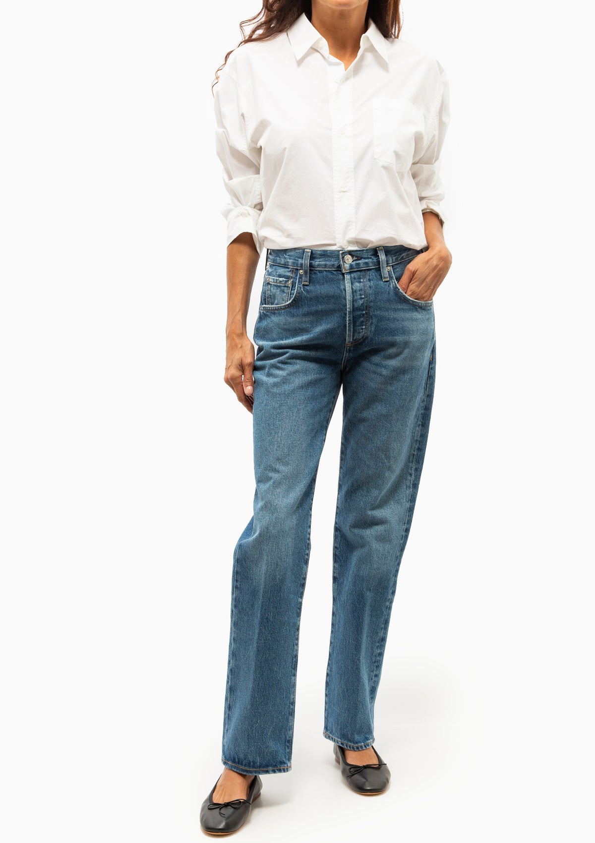 90's French High Rise Straight | Pastis