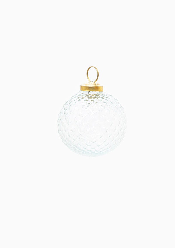 Clear Glass Globe Ornament | Pinecone