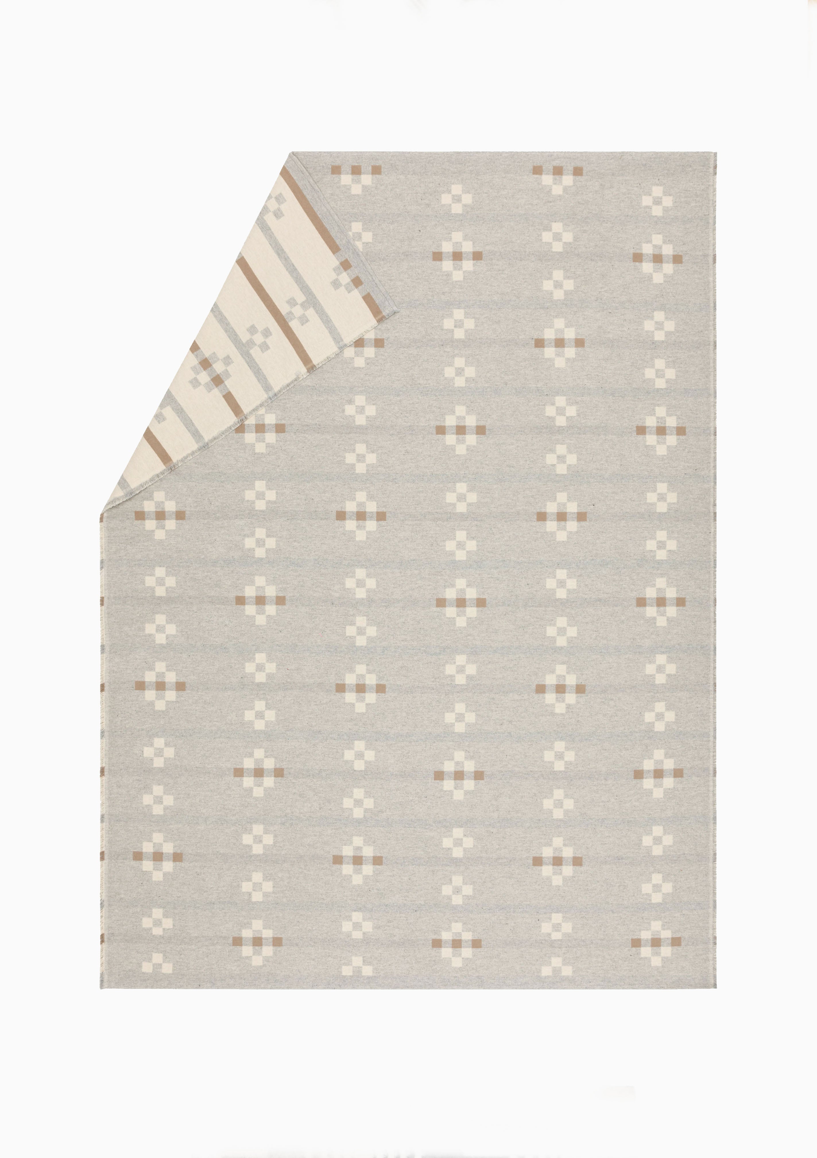 Amber Cotton Throw Quilt | Grey