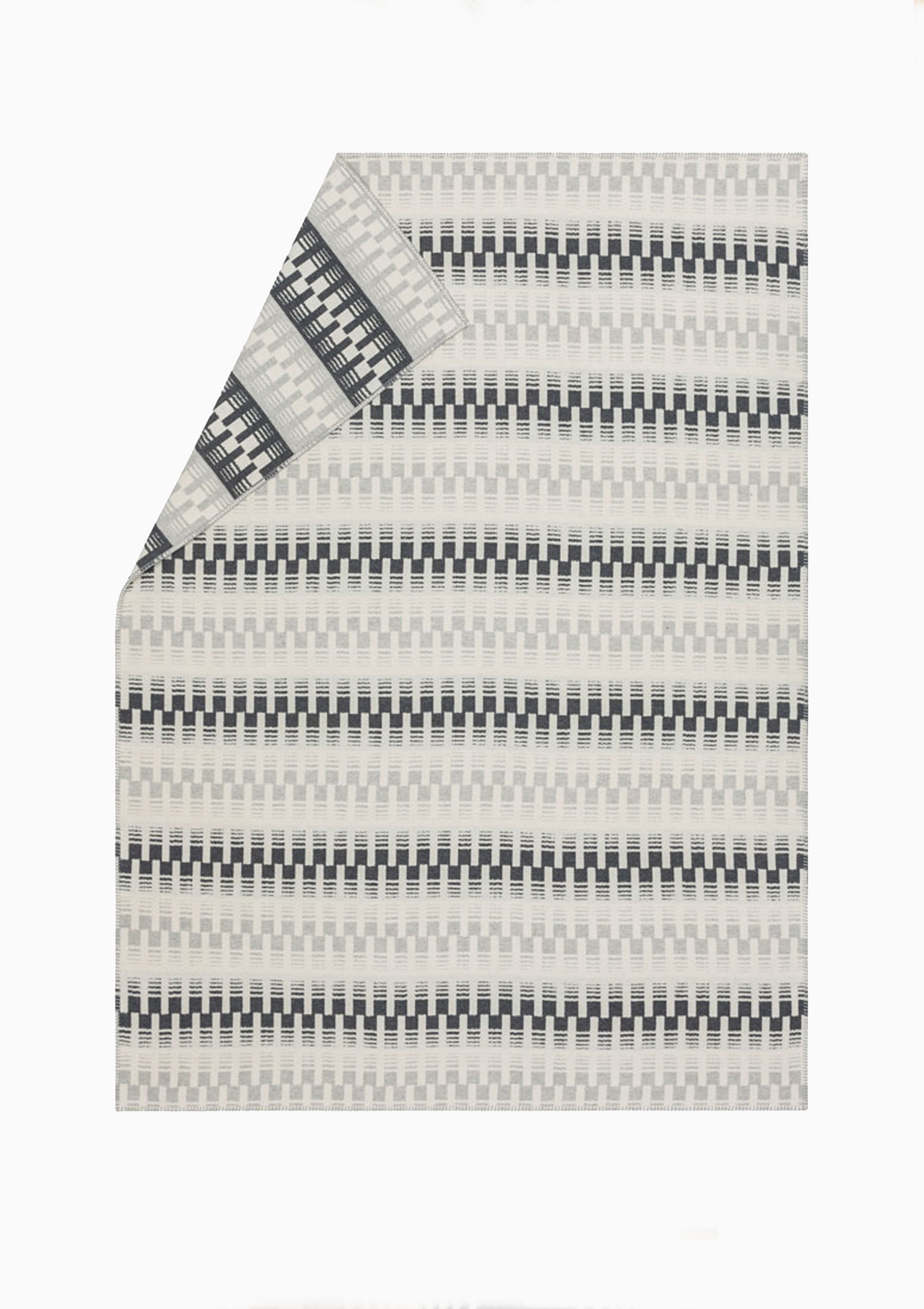 Jade Throw Geometric Stripes | Grey
