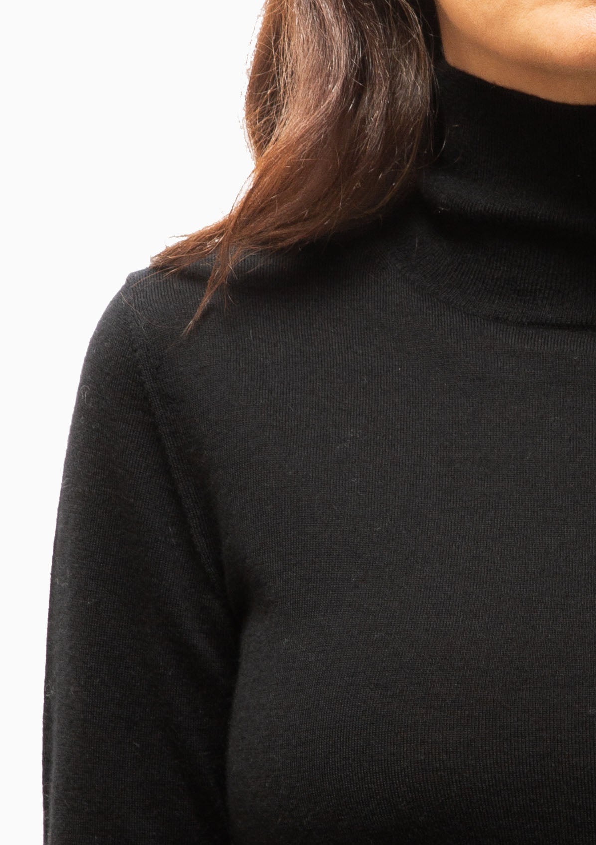 Long Slim Turtleneck | Black