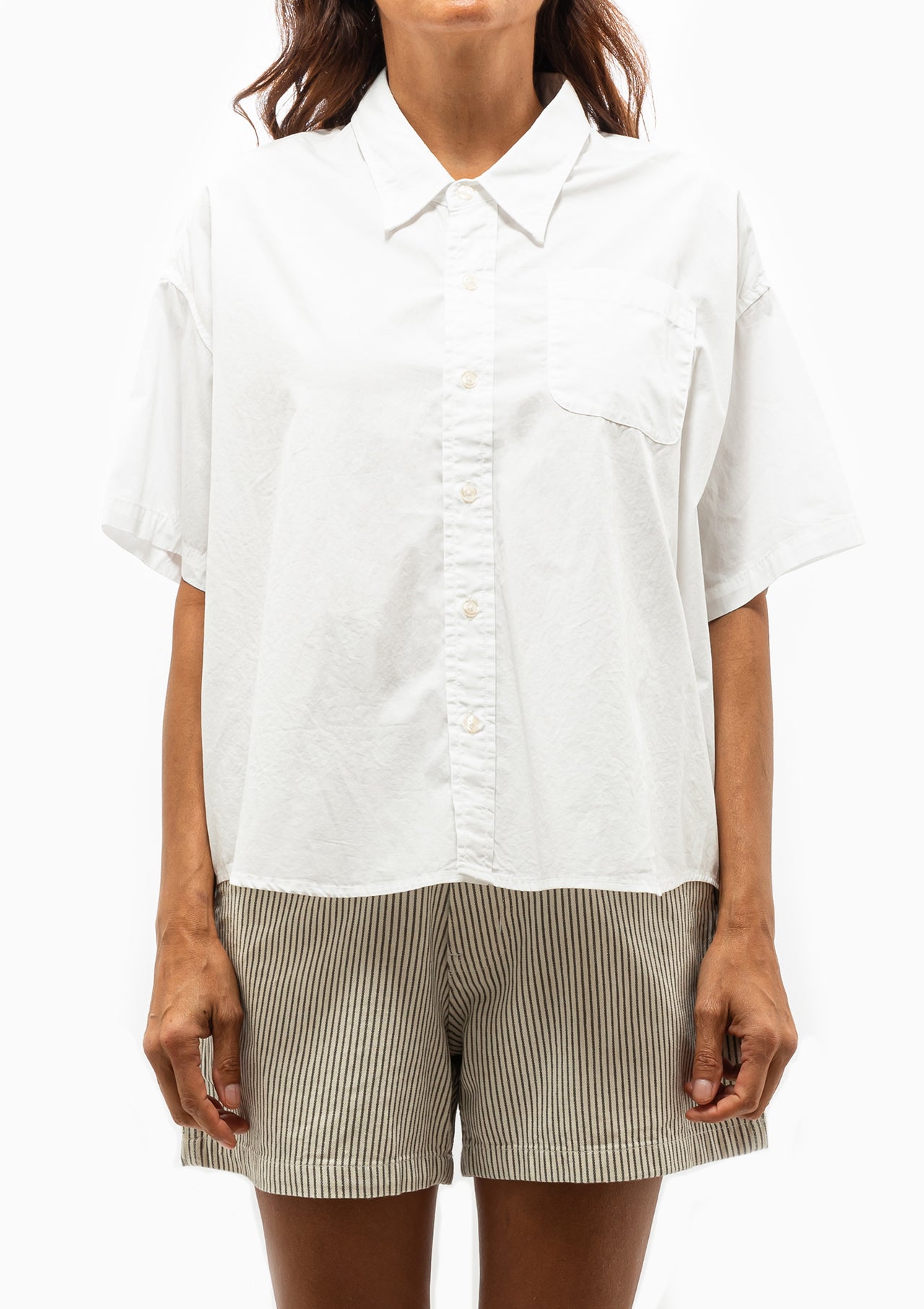 Short Sleeve Button Down Shirt | White