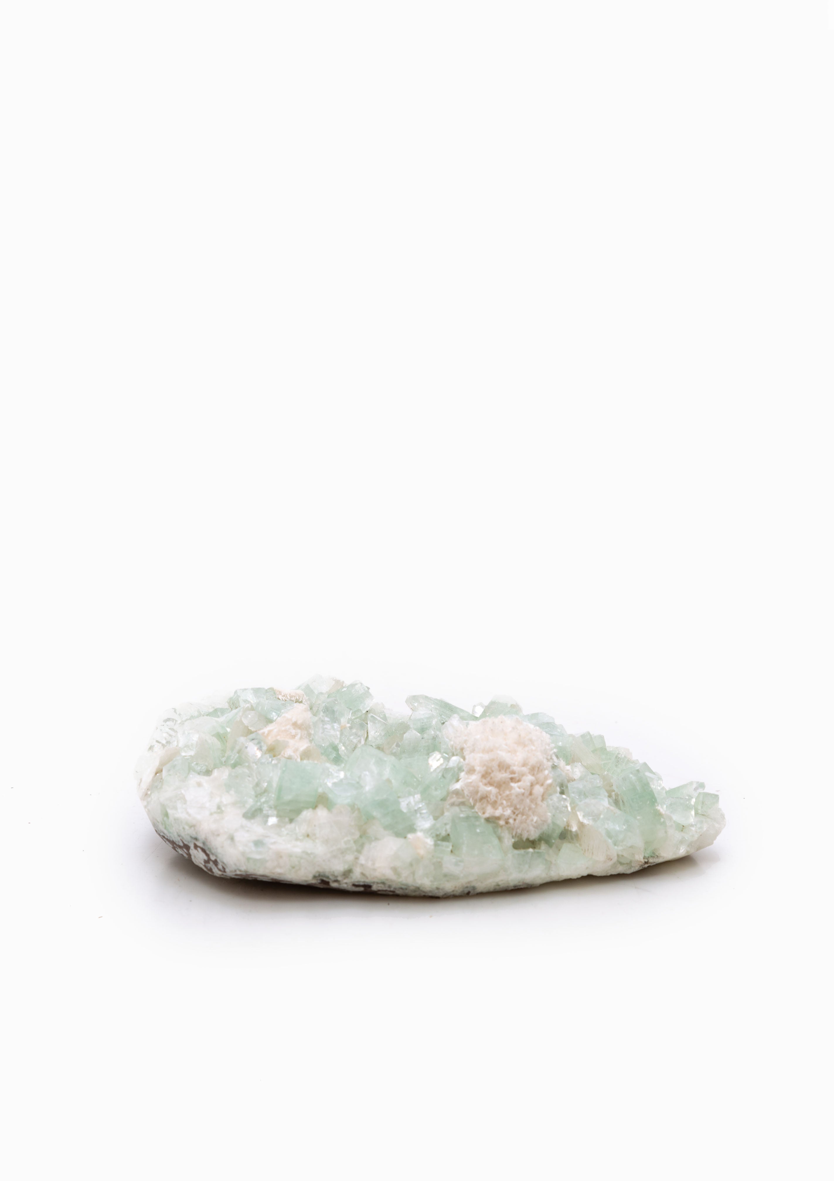 Green Apophyllite Crystal 4 | White Mordenite