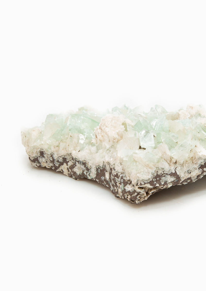 Green Apophyllite Crystal 3 | White Mordenite