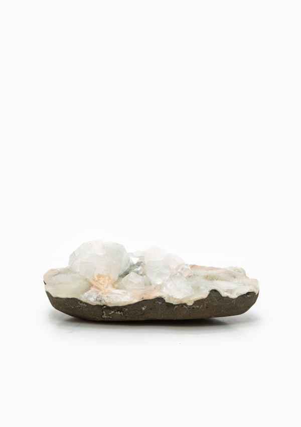 Zeolite Crystal 8 | Apophyllite, Peach Stilbite & Blue Chalcedony