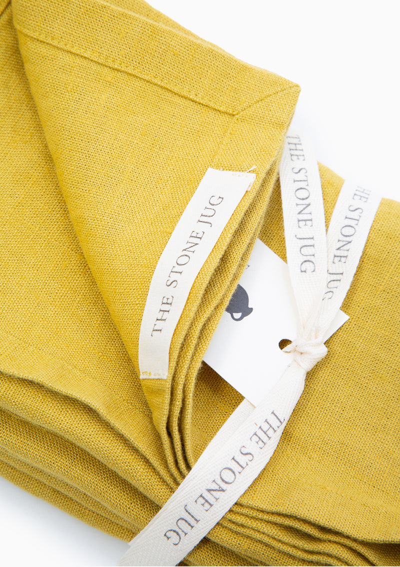 Echinacea 100% Stone Washed Linen Napkin | Set Of 4