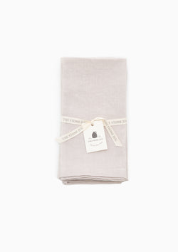 Silver 100% Stone Washed Linen Napkin | Set Of 4
