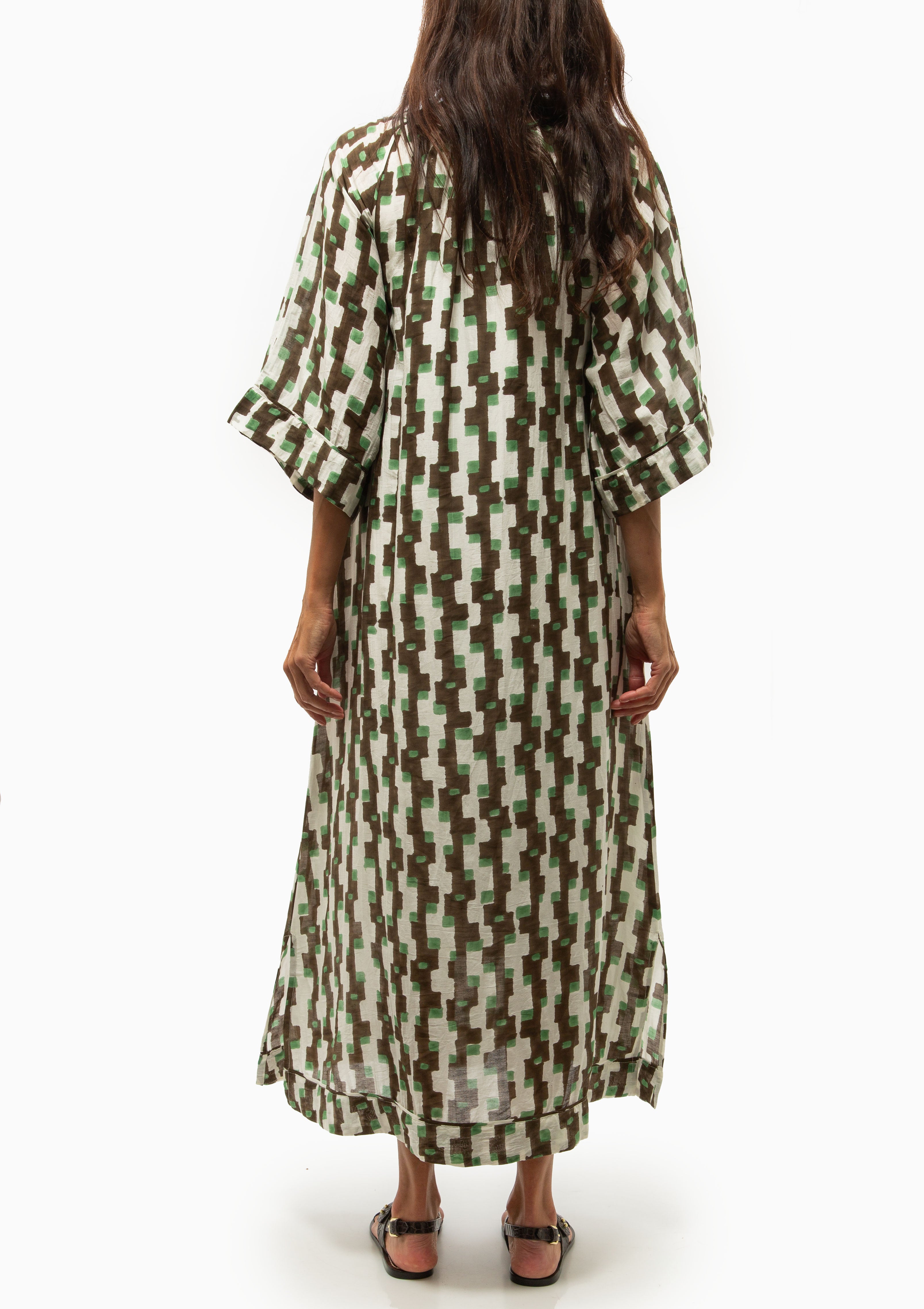 Faro Caftan | Chocolate Mint Hopscotch
