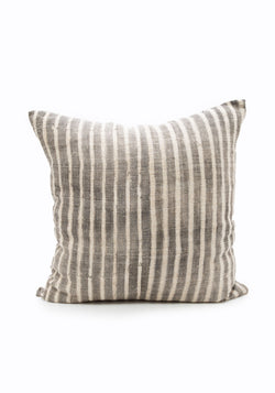 Grey Batik Vertical Striped Cushion | 22" x 22"