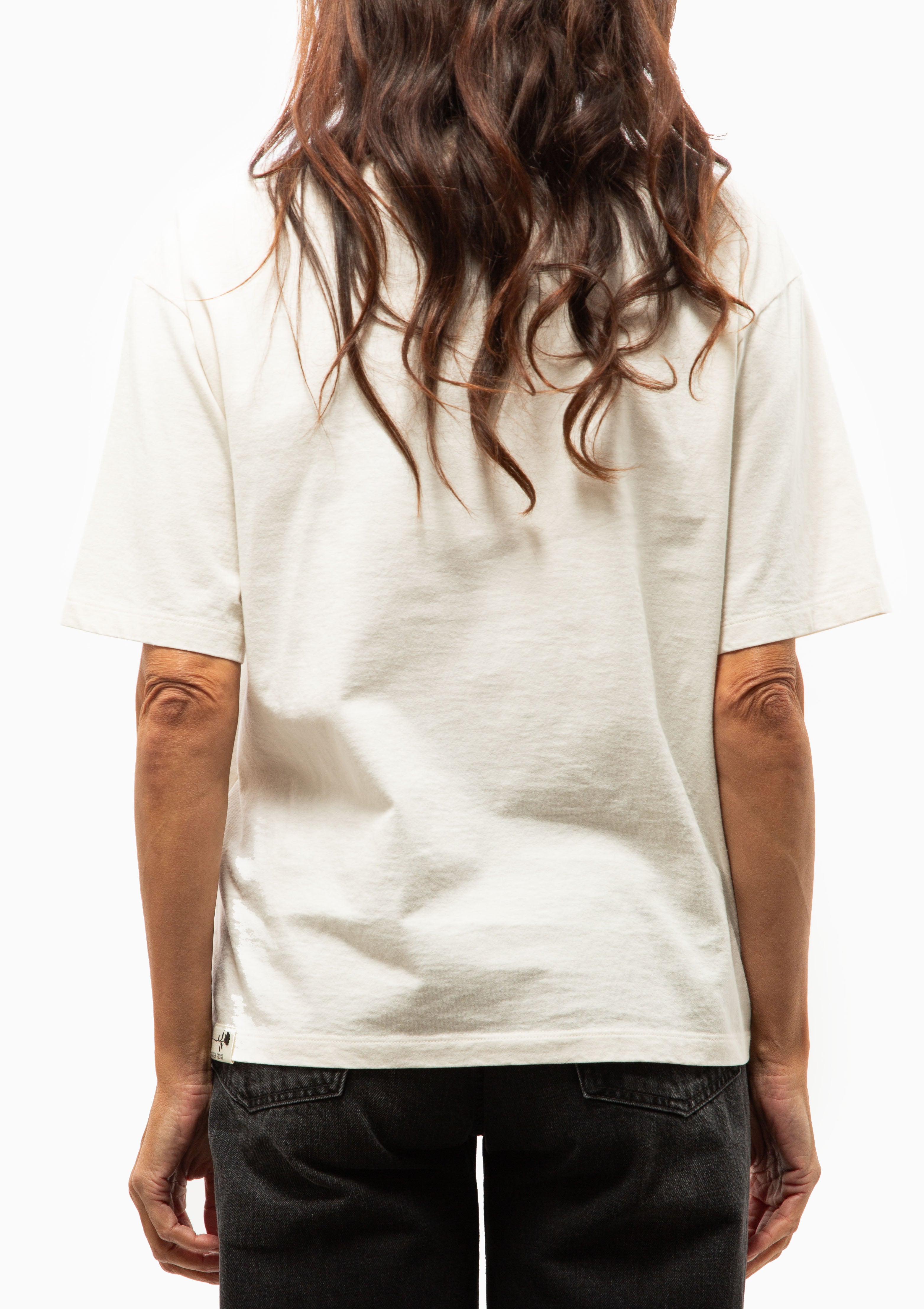 Watercolor Print Boxy T-Shirt | Arctic Wolf/Black