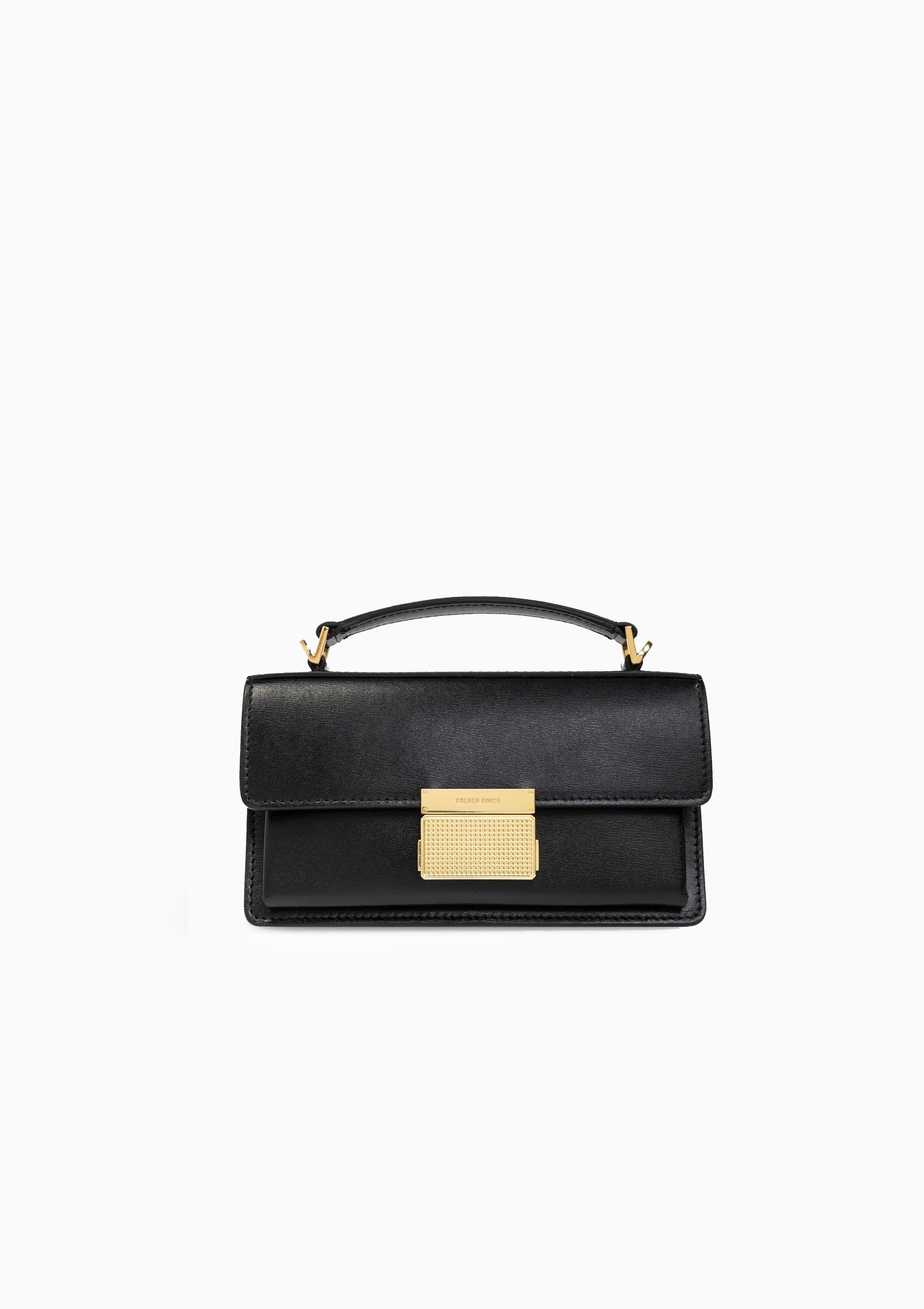 Small Venezia Distressed Leather Bag | Black