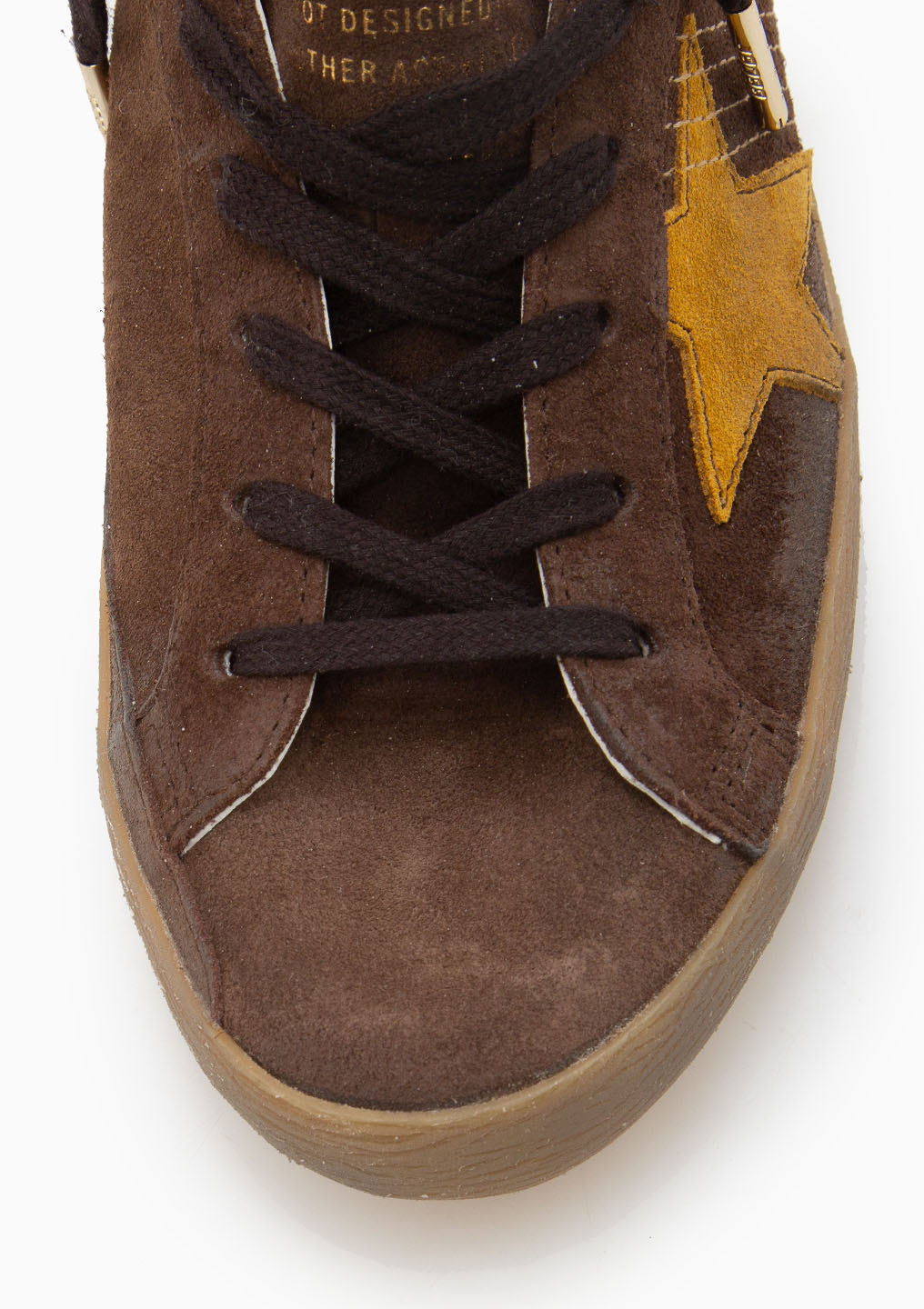 Superstar Sneaker Suede Glitter Heel | Brown/Ocra