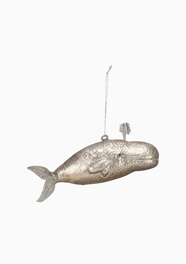 Gray Whale Glass Ornament