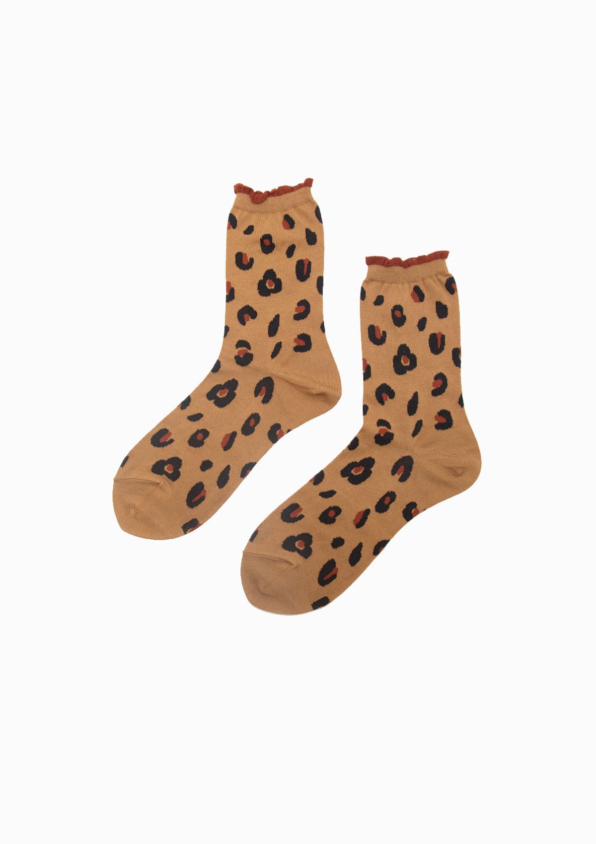 Cheetah Crew Socks Ochre OS