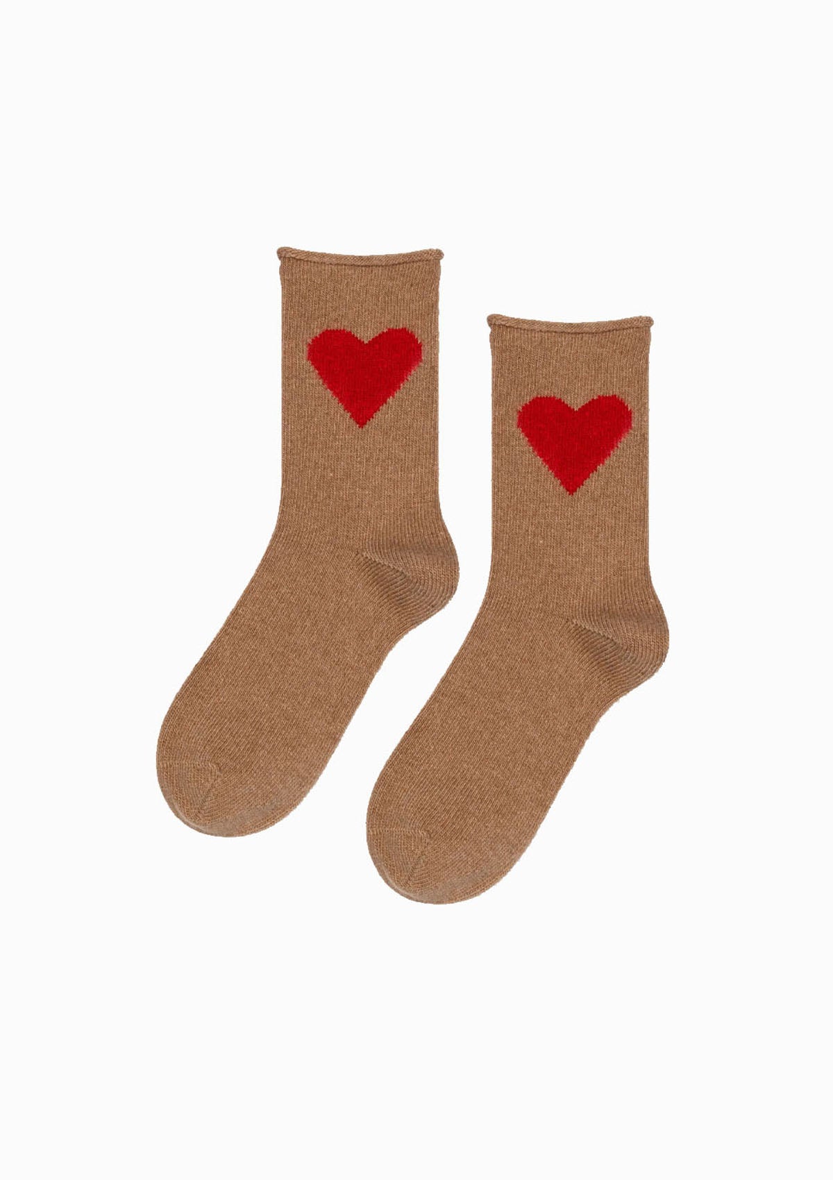Love Cashmere Crew Socks | Camel