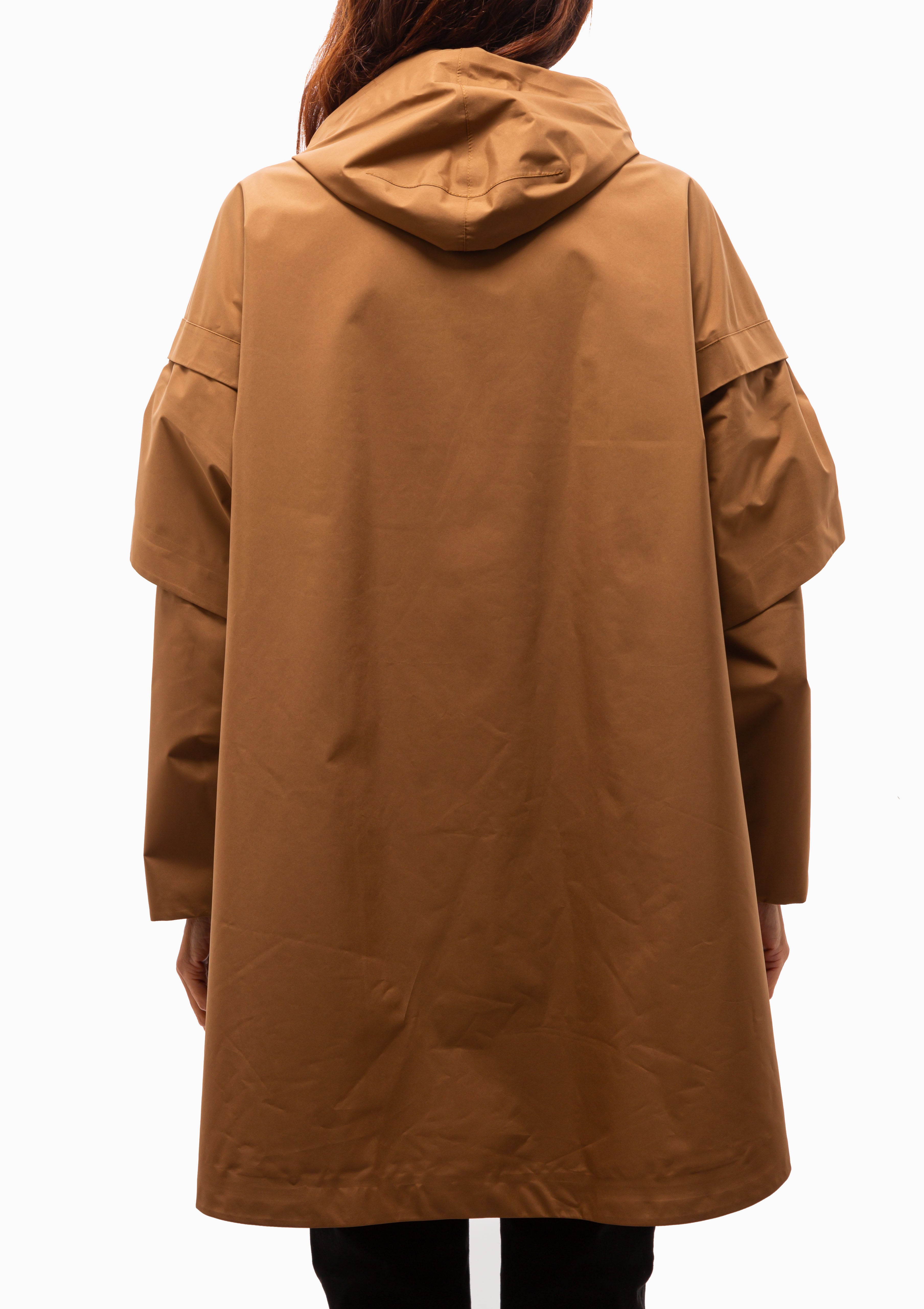 2 Layer Nylon Hooded Poncho | Arancione Bruciato