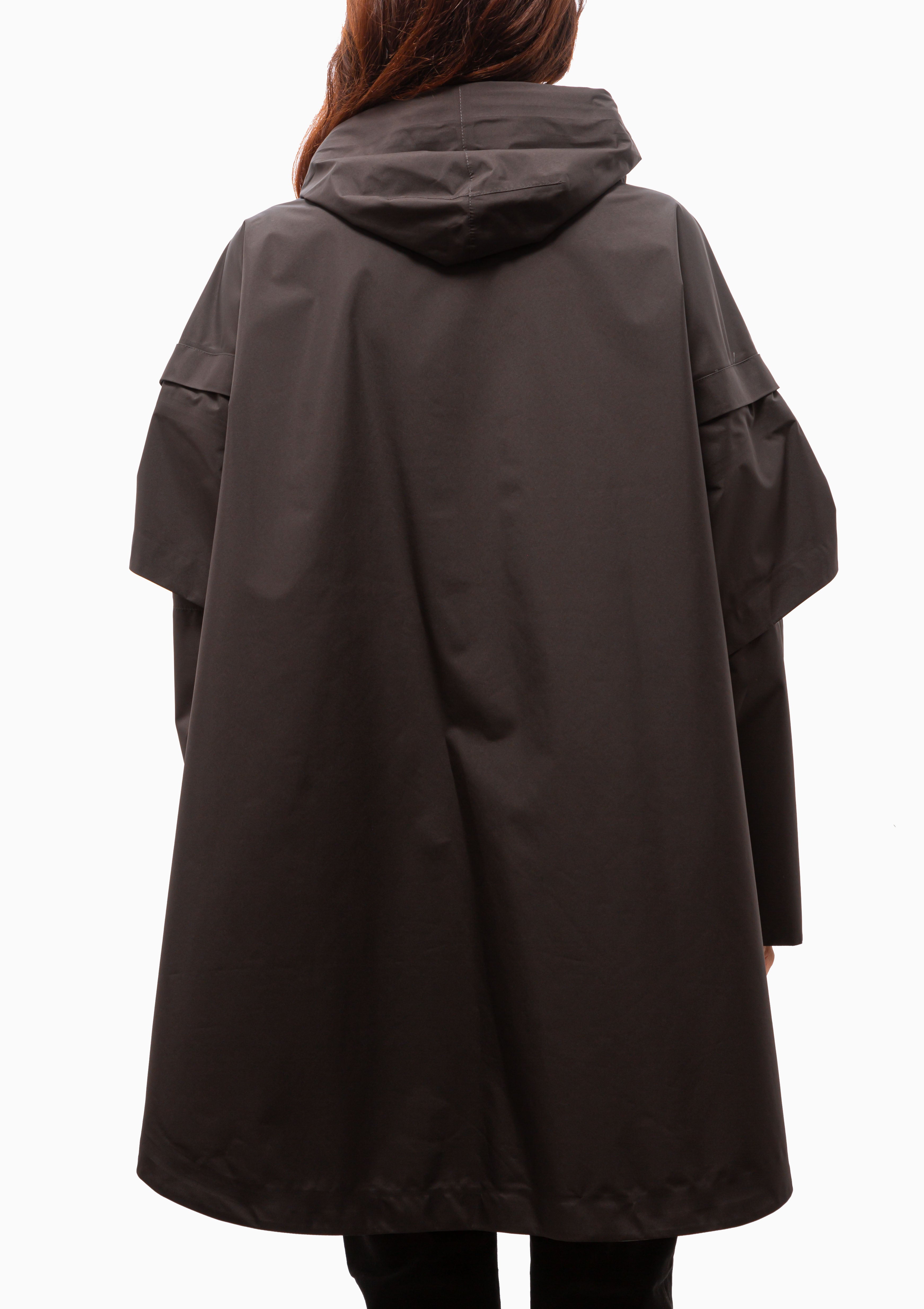 2 Layer Nylon Hooded Poncho | Charcoal