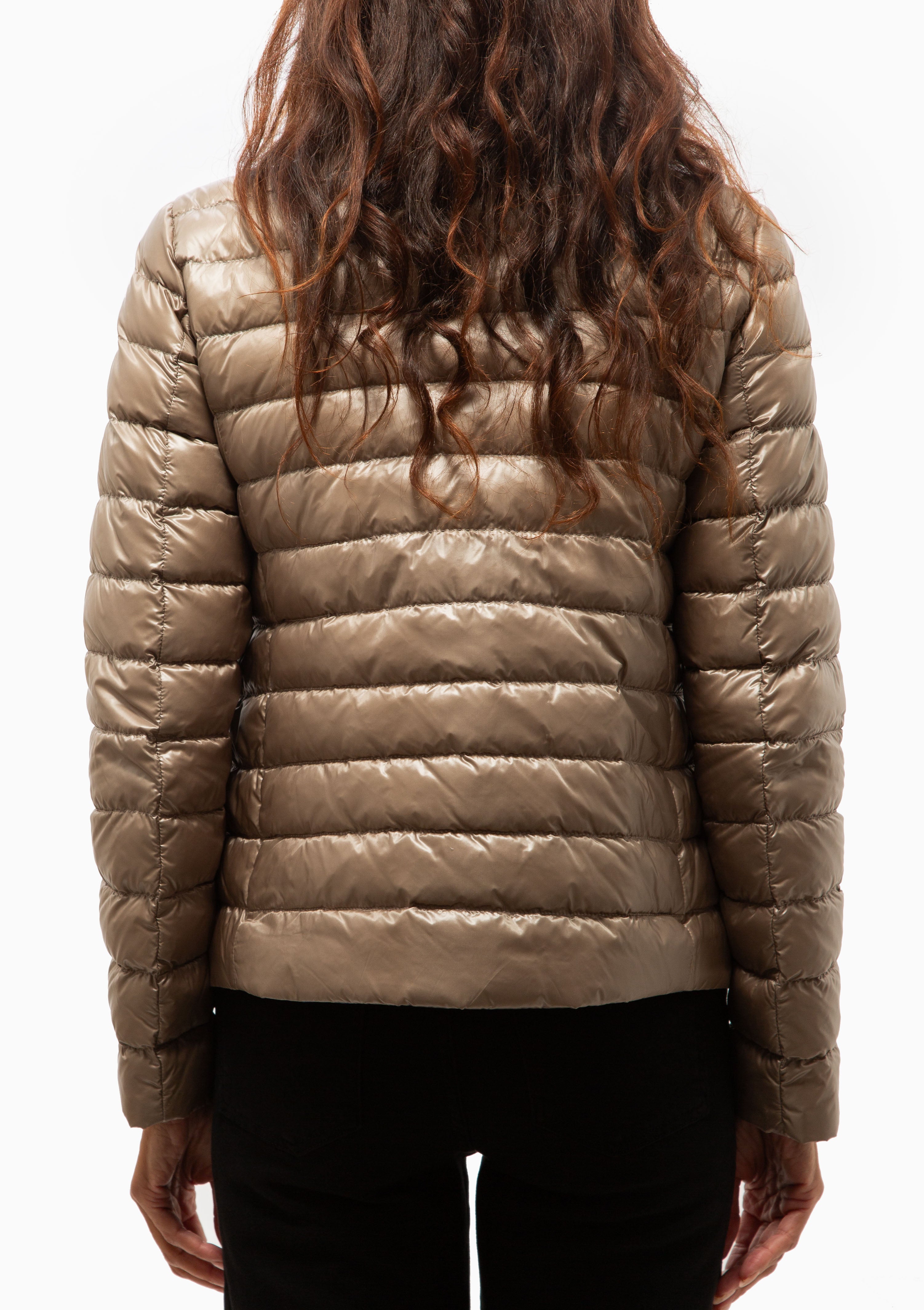 Classic Nylon Reversible Cape | Taupe/Blue