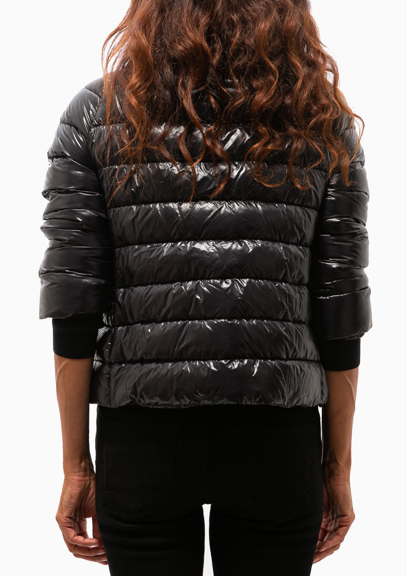 Classic Nylon Sofia 3/4 Sleeve Jacket | Black
