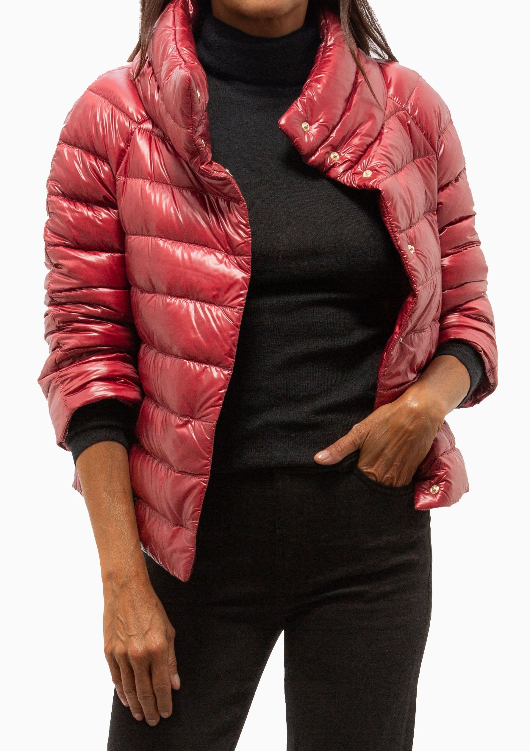 Classic Nylon Sofia 3/4 Sleeve Jacket | Bordeaux