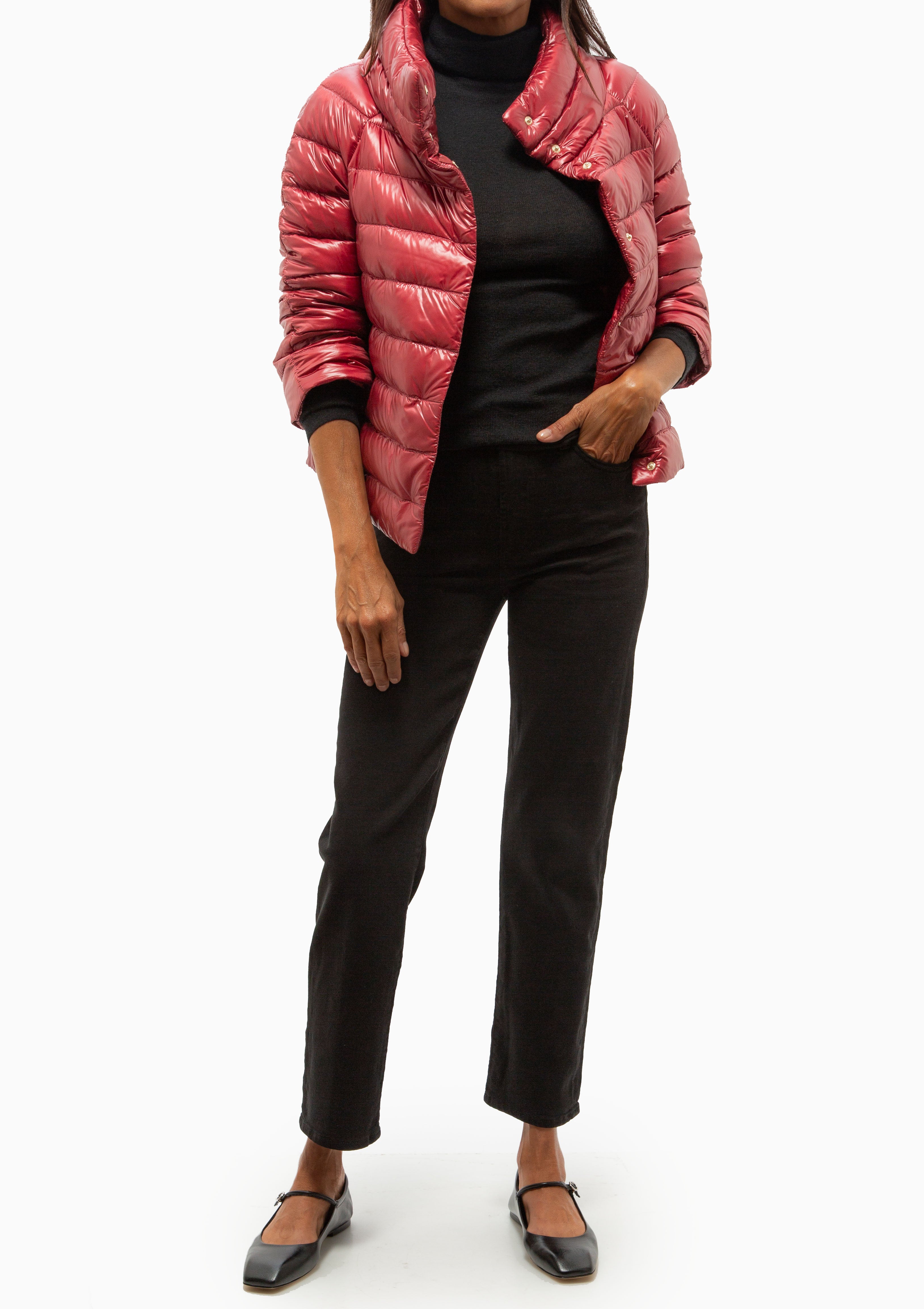 Classic Nylon Sofia 3/4 Sleeve Jacket | Bordeaux