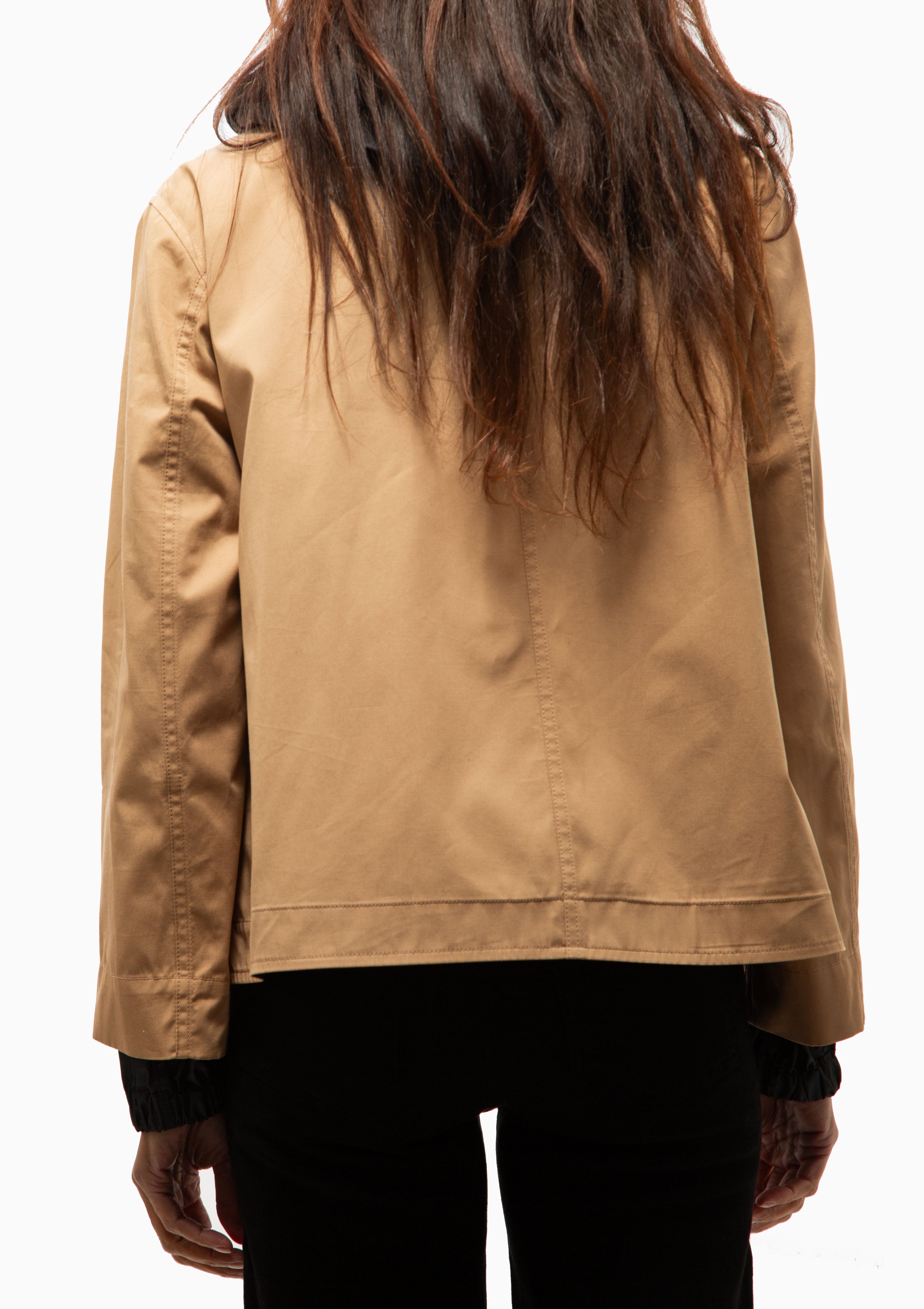 New Techno Taffeta Reversible Hooded Jacket | Camel