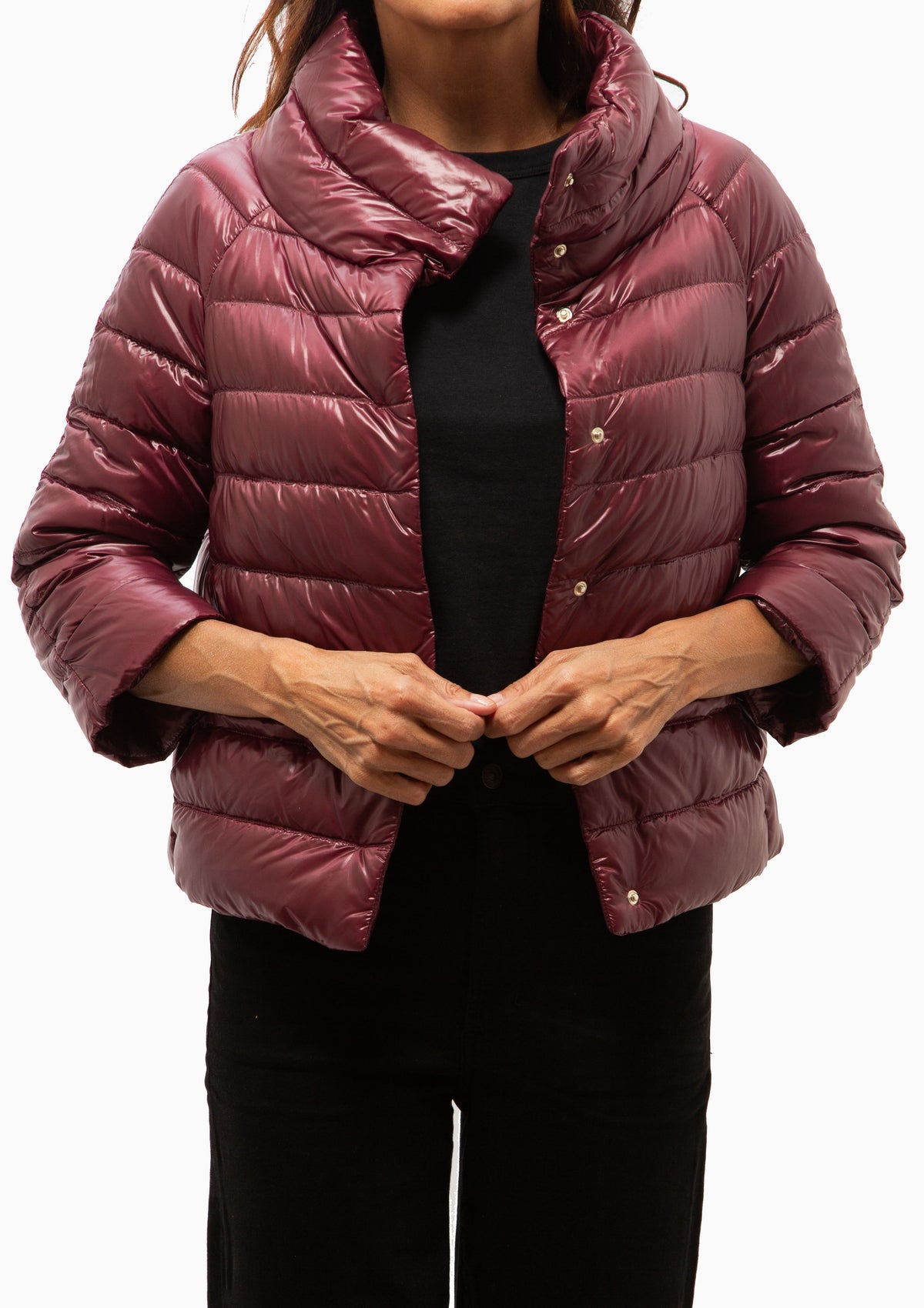 Classic Nylon Sofia 3/4 Sleeve Jacket | Bordeaux