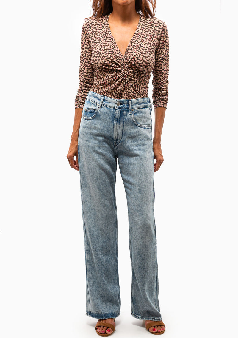 Lyss Top | Pink/Brown
