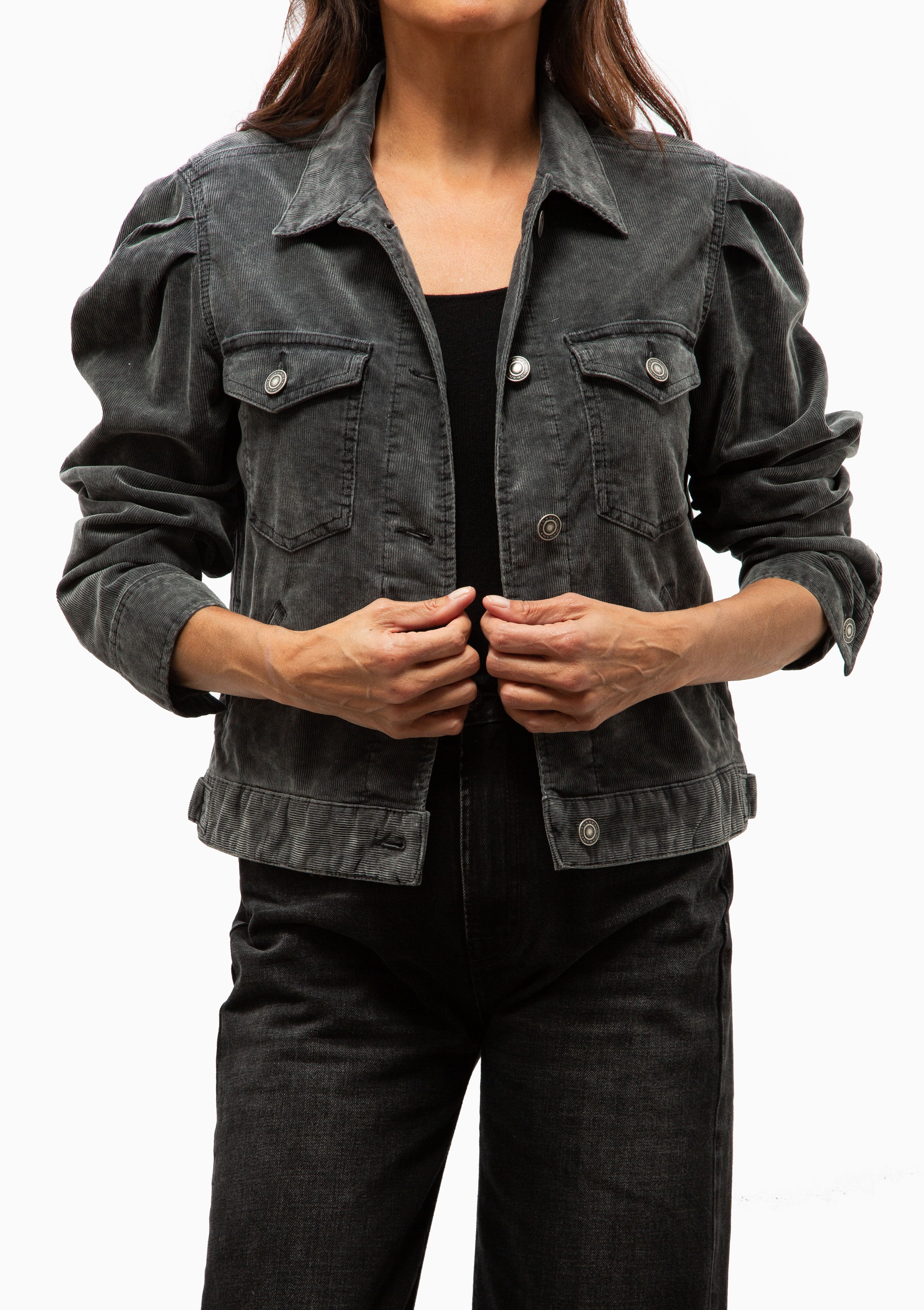 ISABEL MARANT ダークグレー デニムジャケット Isabel Marant Étoile | Bolineav Jacket | Faded Black
