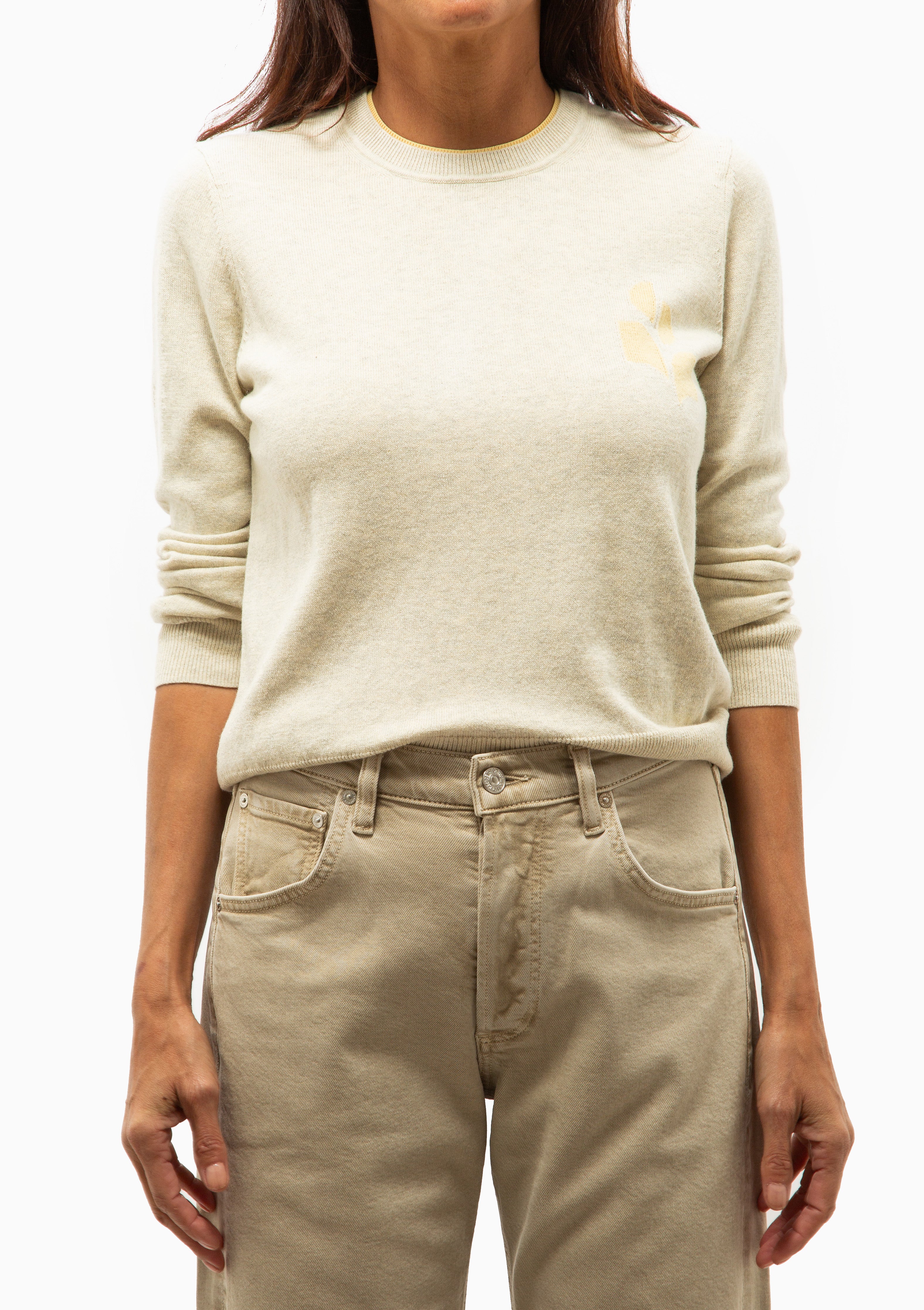 Lanta Pullover | Light Grey/Light Yellow