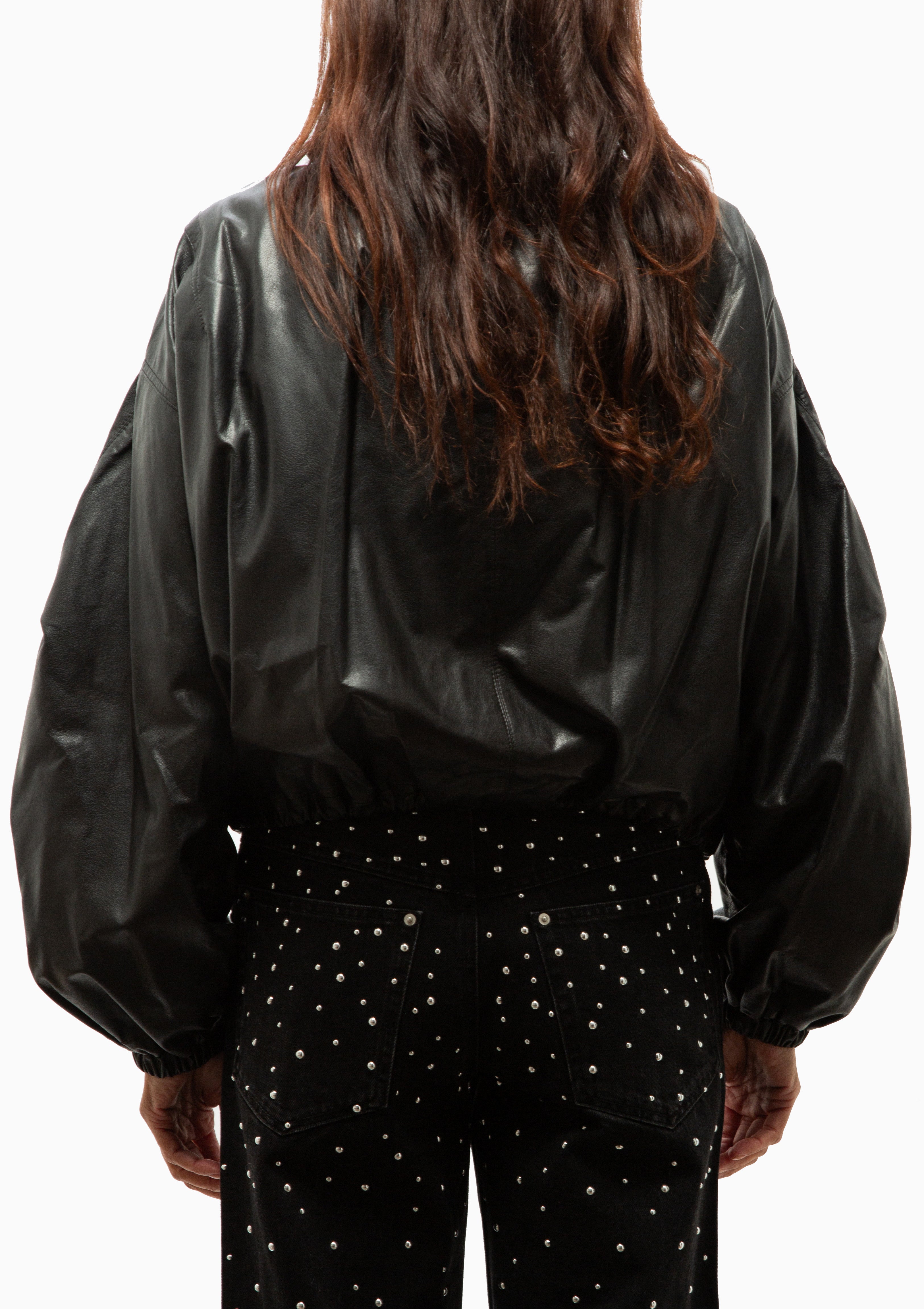 Neela Faux Leather Jacket | Black