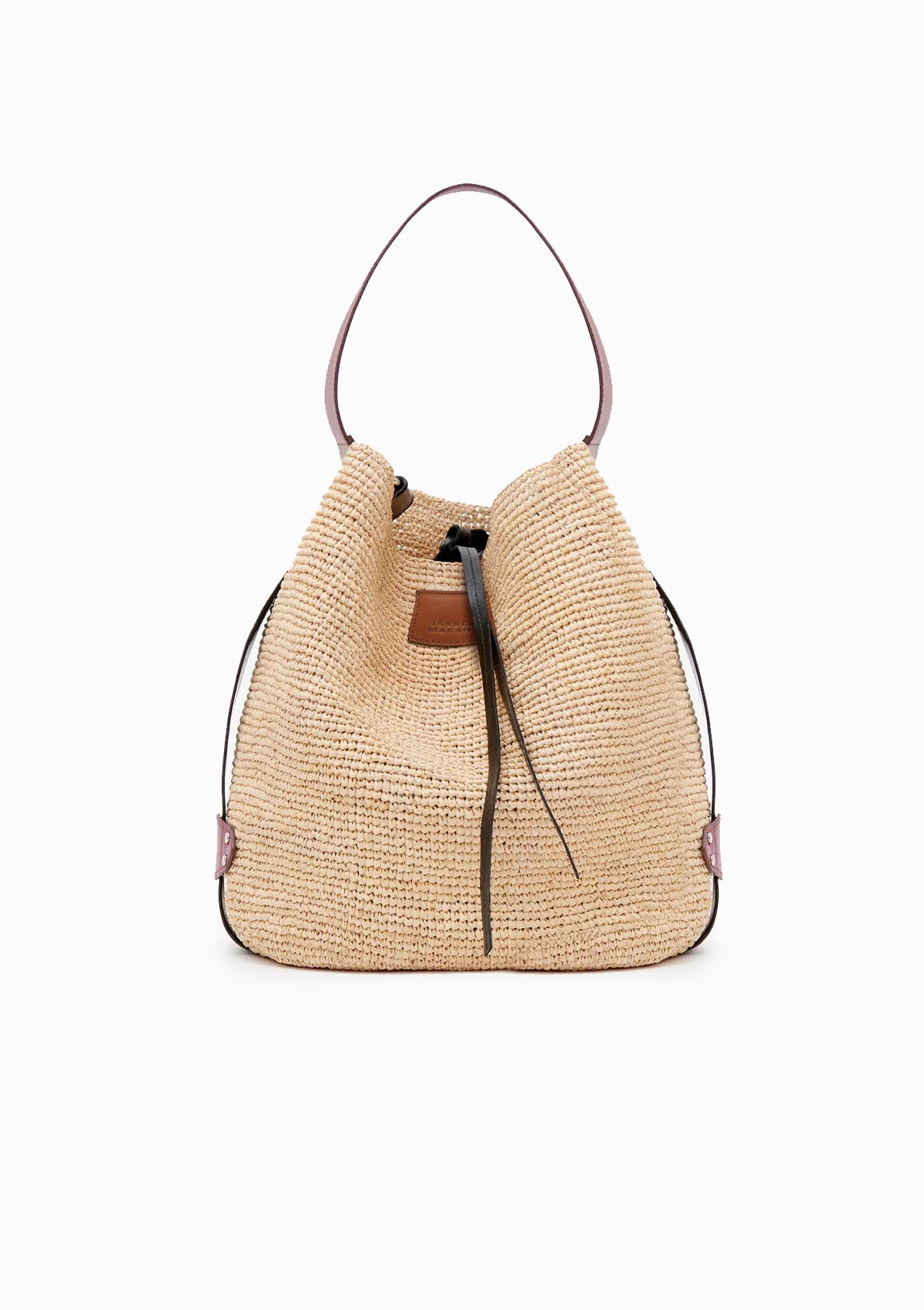 Bayia Raffia Bucket Bag | Natural/Cognac
