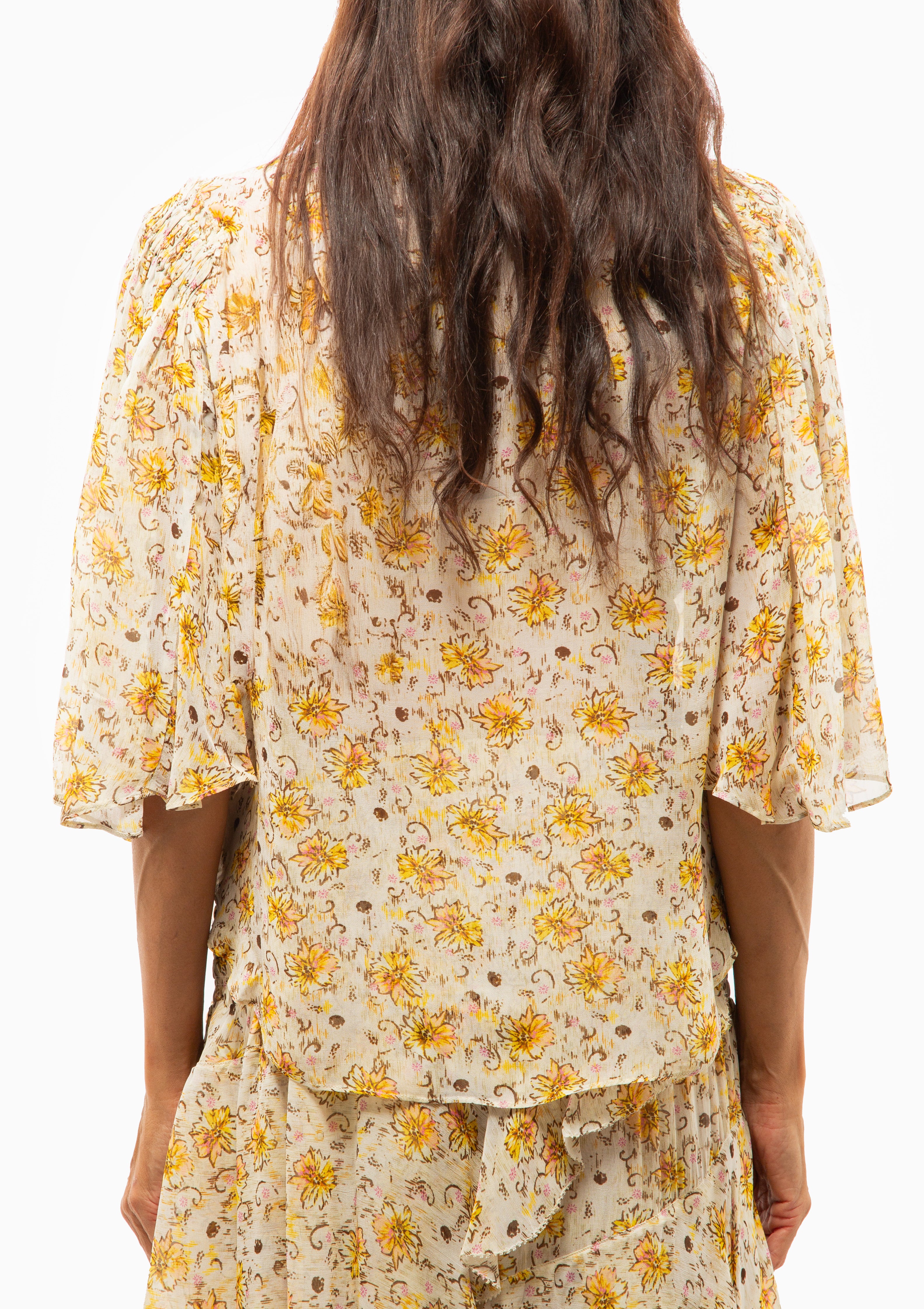 Floma Top | Light Yellow/Ecru