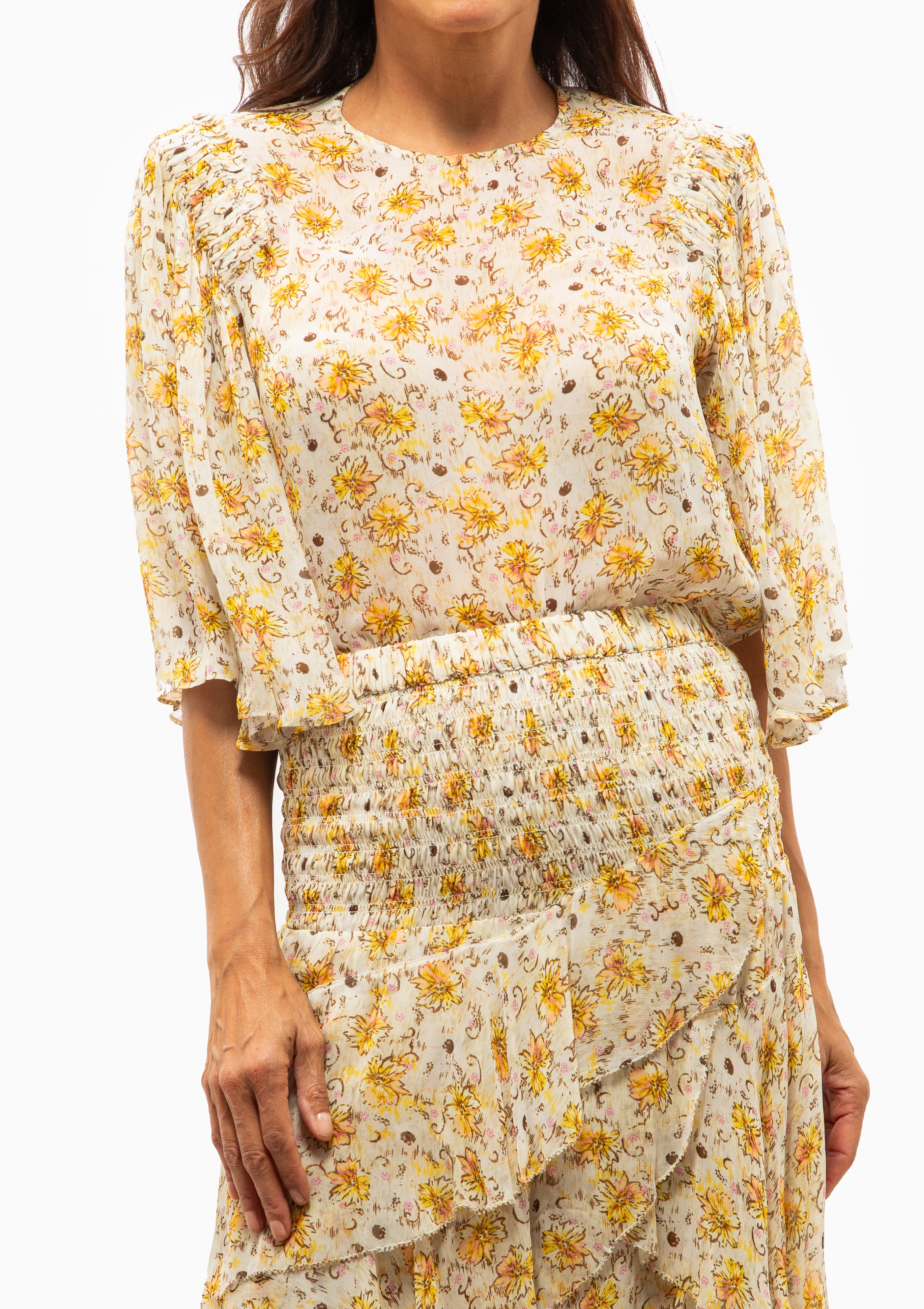 Floma Top | Light Yellow/Ecru