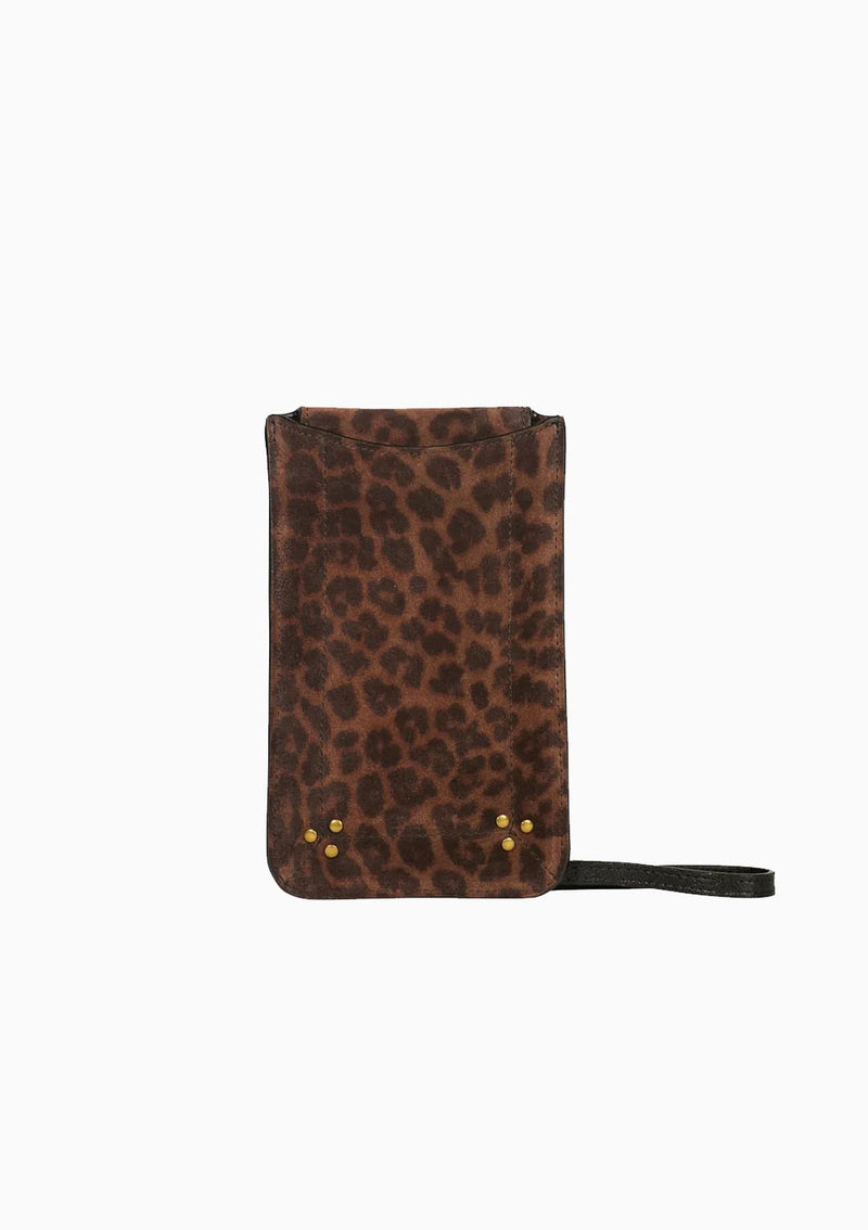 Etui Mobile | Imprime Leopard Naturel Split Suede