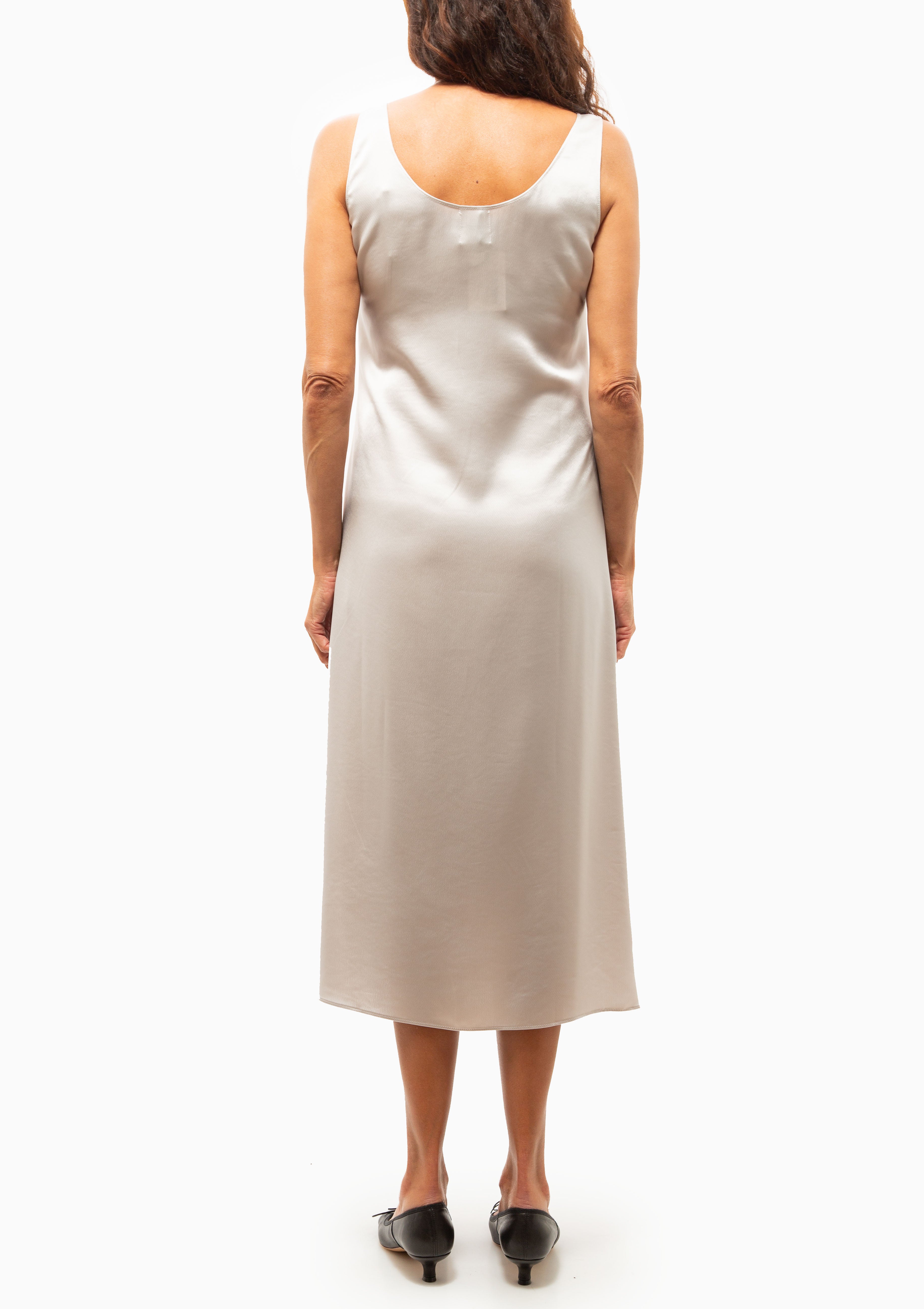 Barb Scoop Midi Dress | Cement