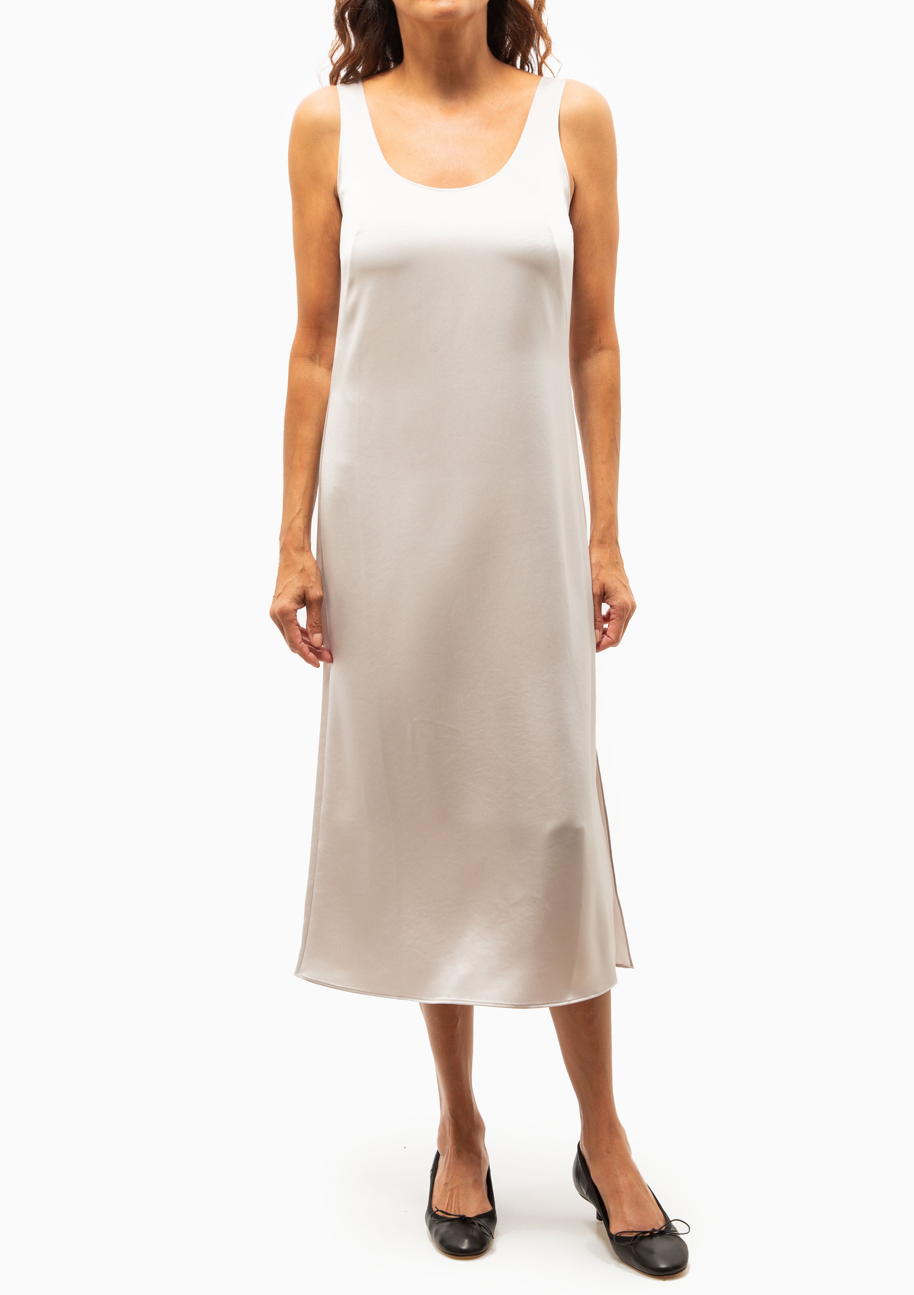 Barb Scoop Midi Dress | Cement