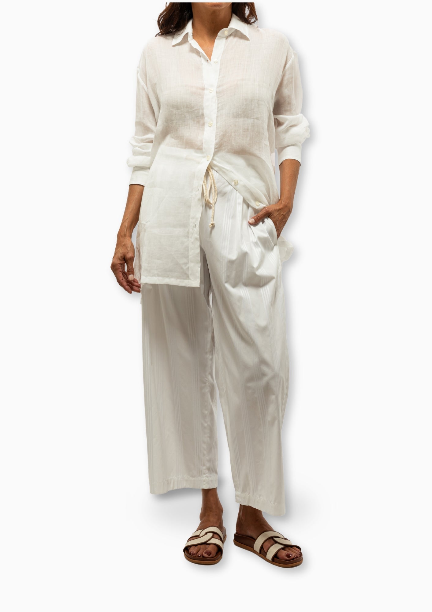 Niko Oversized Button Down | Parchment